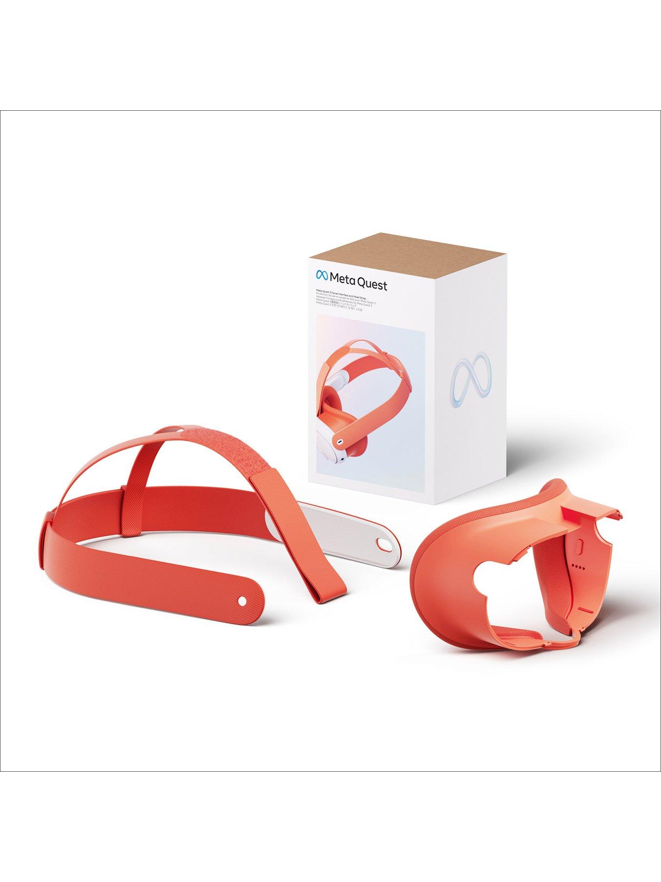 image of meta-quest-3-facial-interface-amp-head-strap-blood-orange