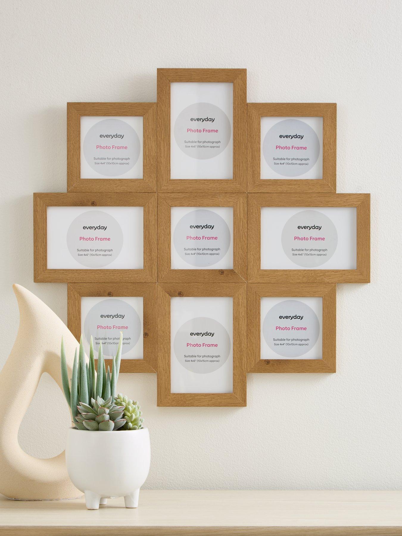  image of very-home-9-photo-cluster-gallery-frame-natural-49x49cm