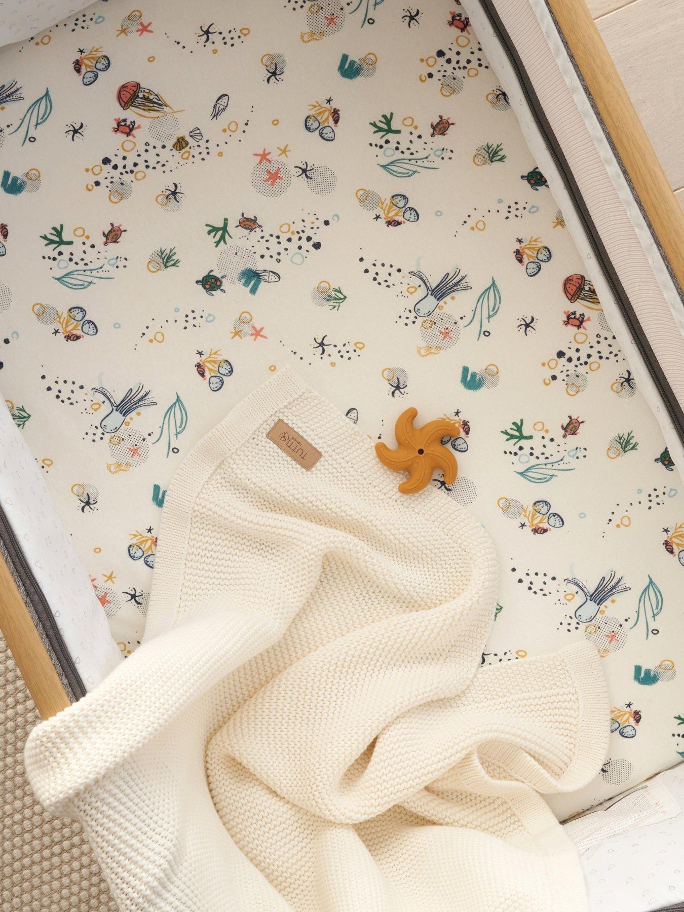 Tutti Bambini Bedside Crib Fitted Sheets 2pk - Our Planet - Multi