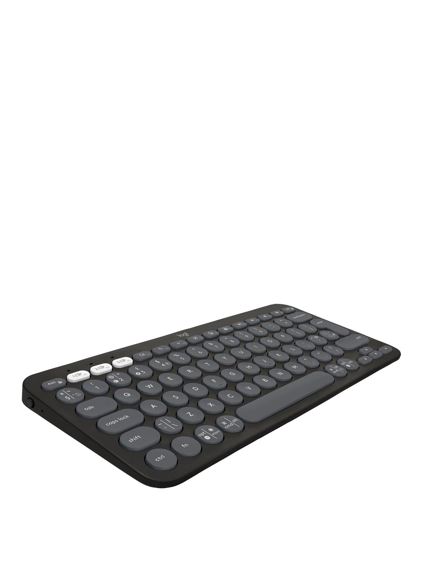 undefined Pebble Keys 2 K380s, Multi-Device Bluetooth Wireless Keyboard, Slim and Portable - Graphite