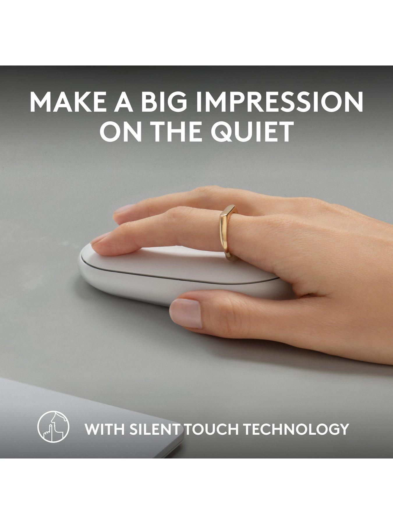  image of logitech-pebble-mouse-2-m350s-slim-bluetooth-wireless-mouse-lightweight-quiet-clicks-off-white