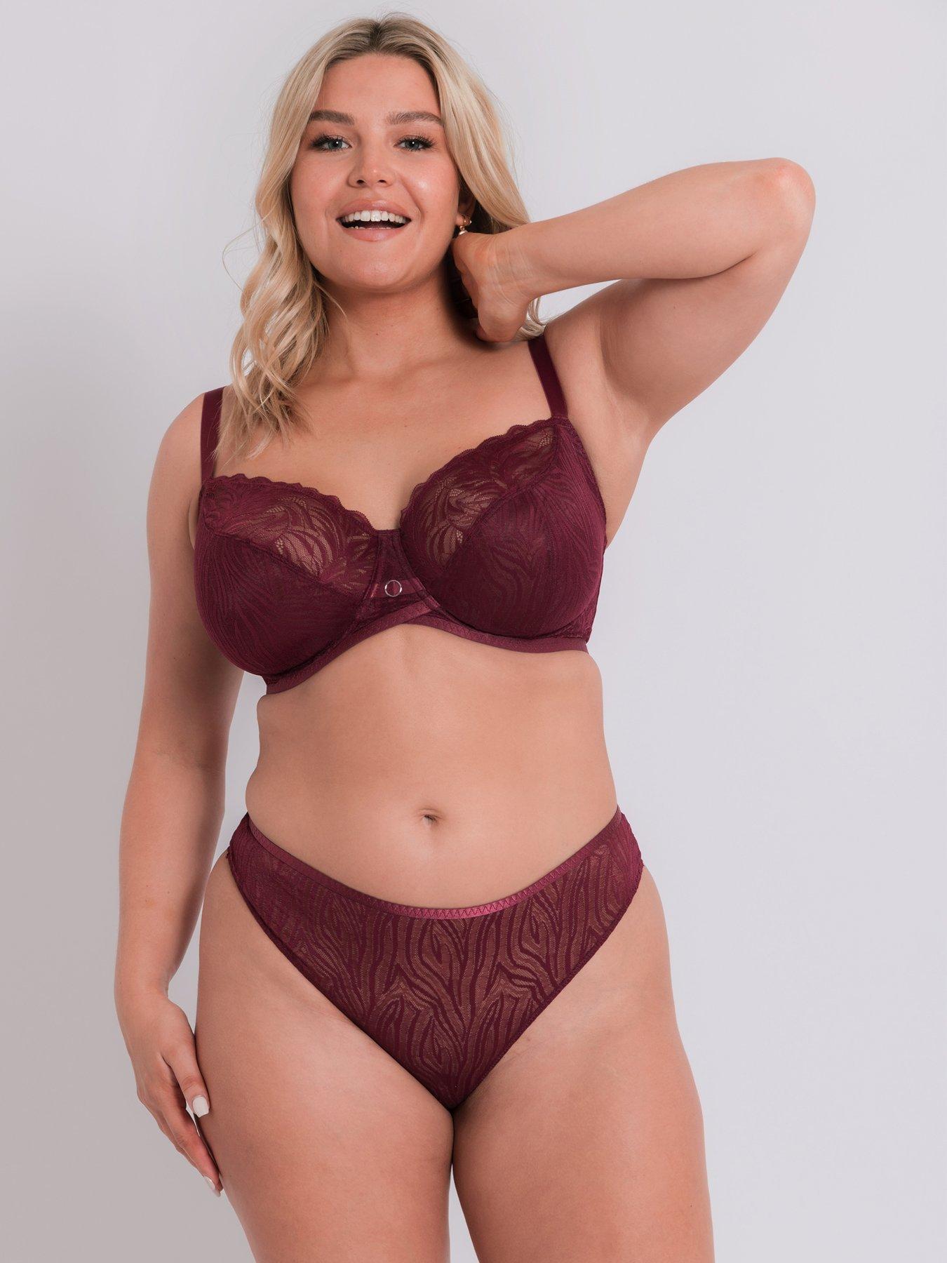 Curvy Kate Lace Daze Brazilian Brief - Lipstick Red - Curvy Bras