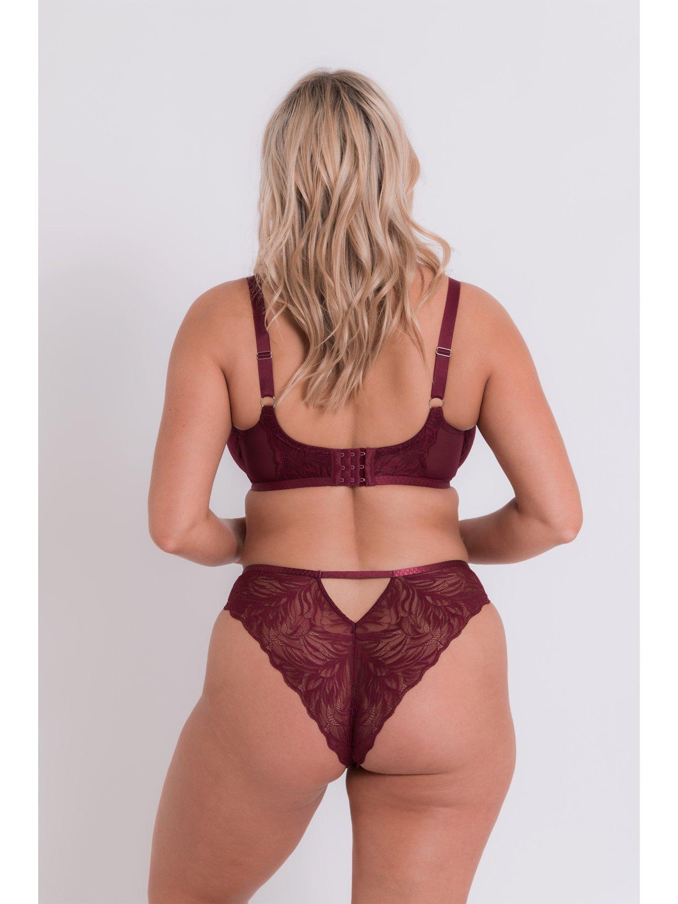  image of curvy-kate-curvy-kate-lace-daze-balcony-bra-red