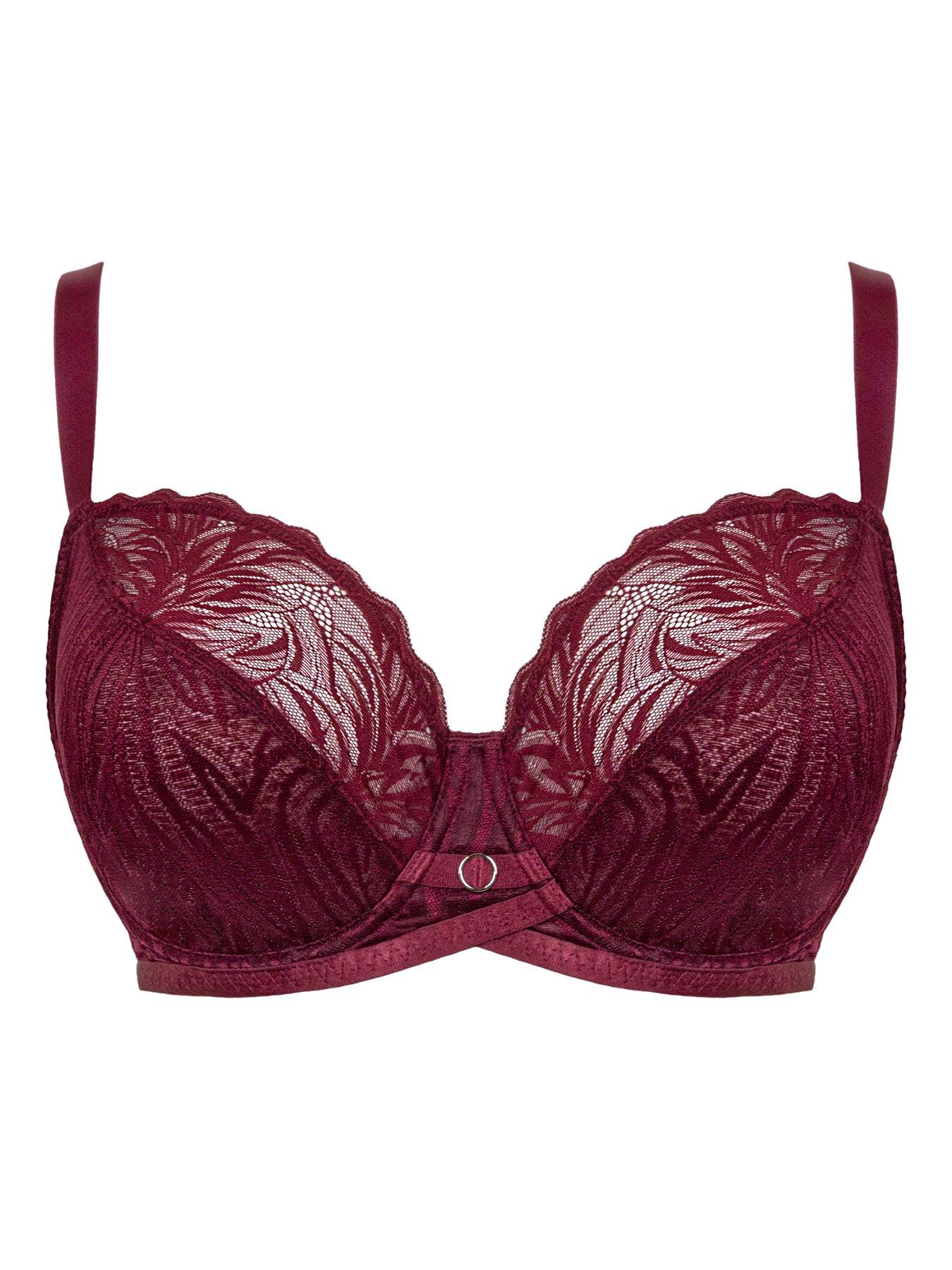  image of curvy-kate-curvy-kate-lace-daze-balcony-bra-red