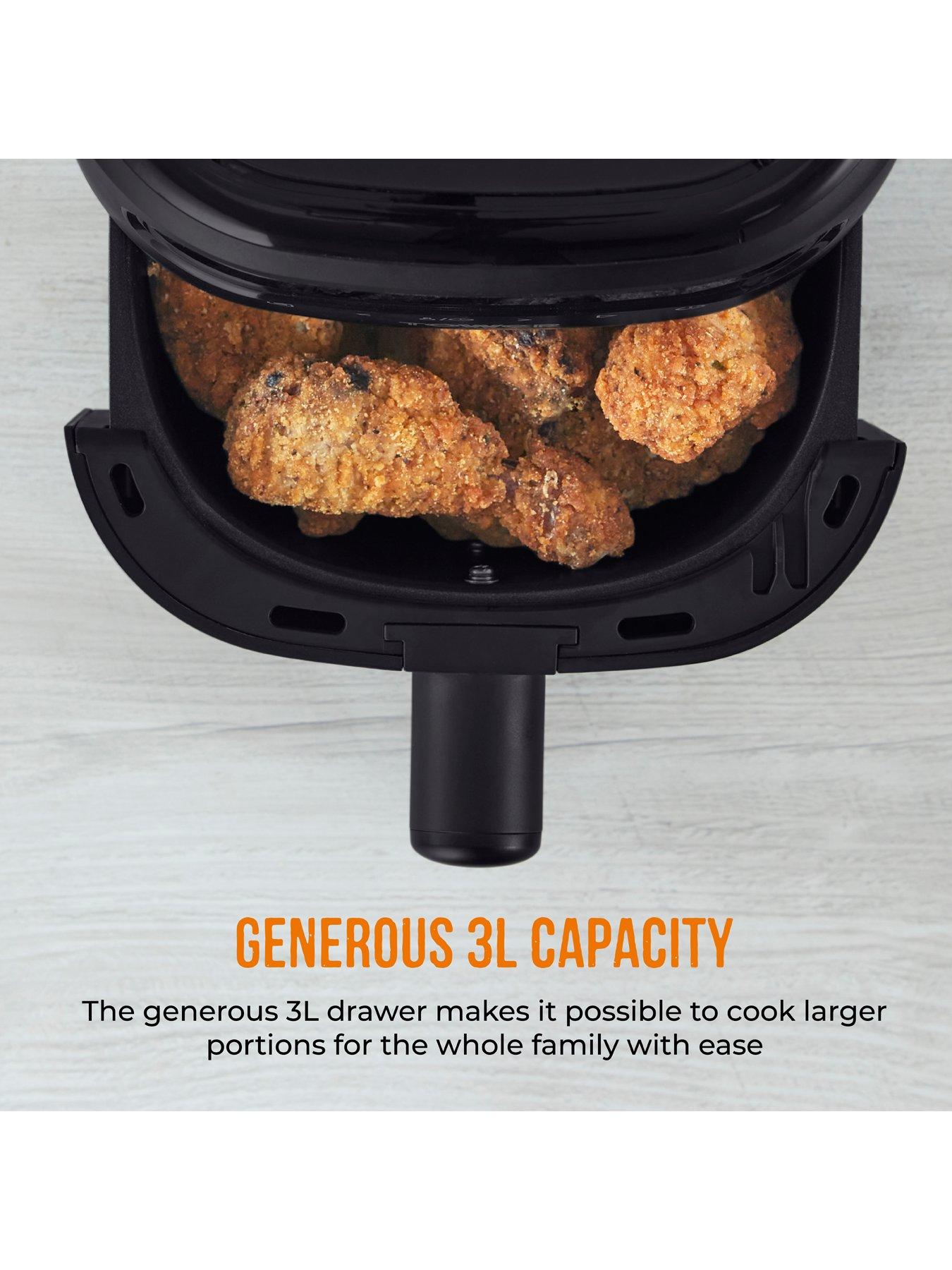  image of tower-t17125-vortx-3l-air-fryer-with-colour-digital-display-digital-control-panel-amp-7-one-touch-pre-sets-1300w-black