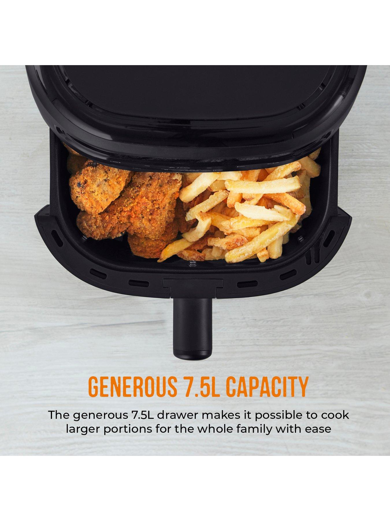  image of tower-t17123-vortx-vizion-75l-air-fryer-with-colour-digital-display-digital-control-panel-amp-7-one-touch-pre-sets-1900w-black