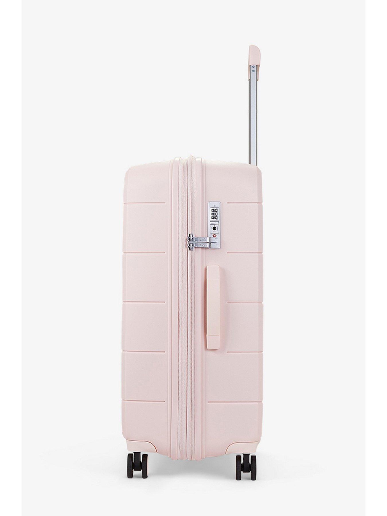 Rock Luggage Pixel 8 wheel Hardshell Medium Suitcase with TSA lock Pastel Pink littlewoods