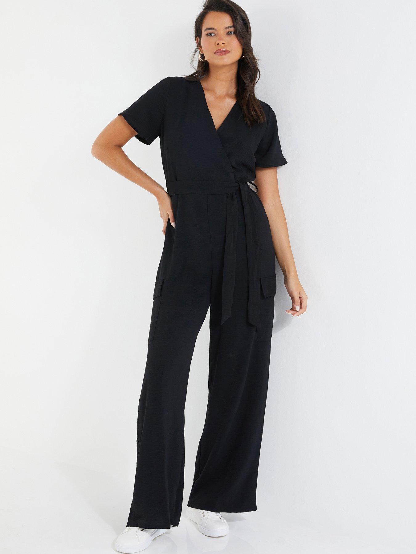 Quiz store black jumpsuit