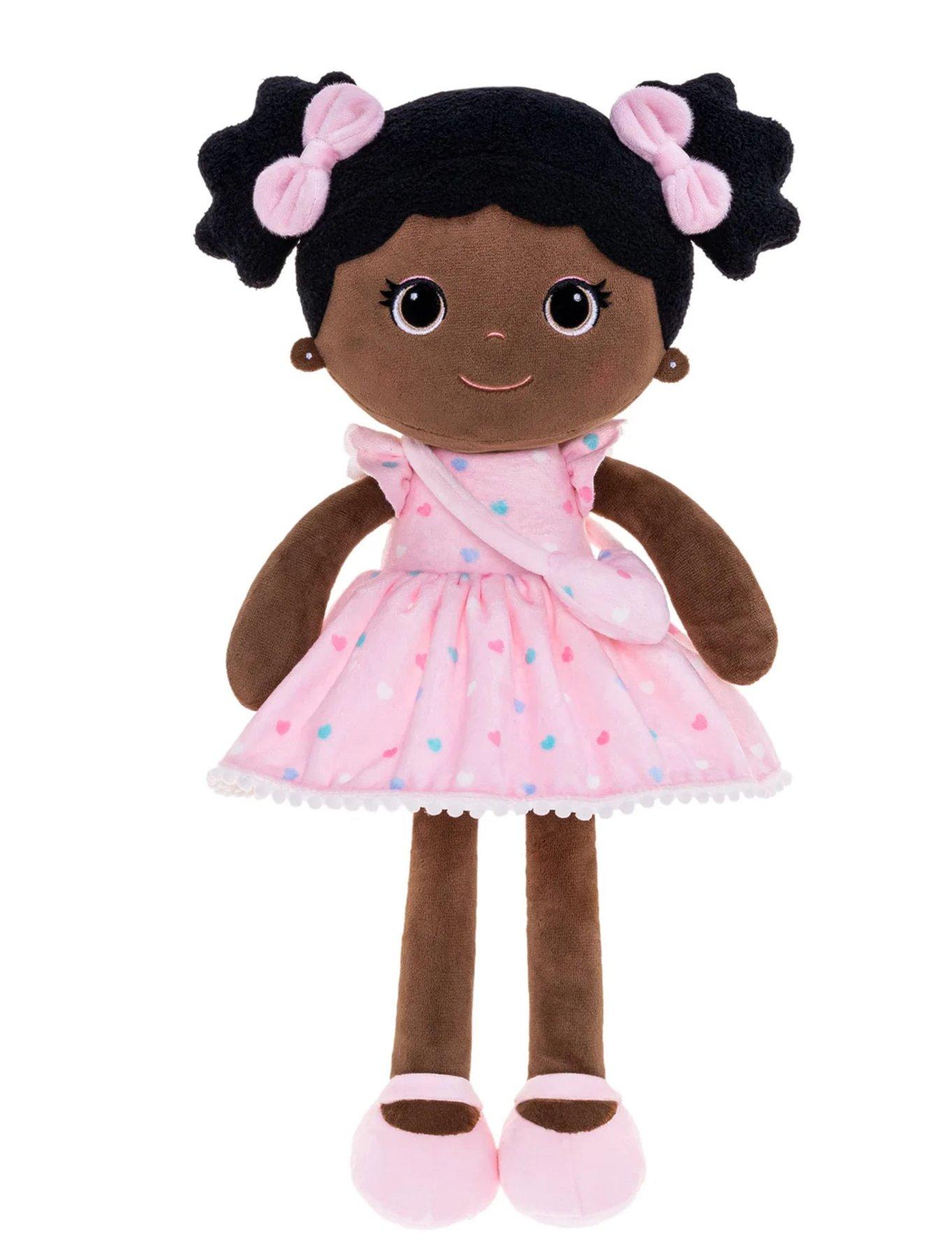 Bibinee Dolls Bibinee Doll - Mabel Doll Hearts - Soft Plush Black Doll