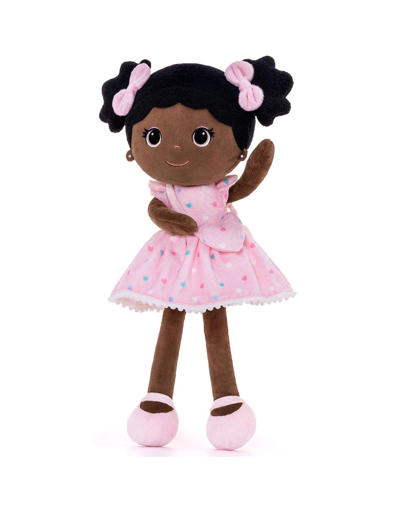 Image 2 of 5 of Bibinee Dolls Bibinee Doll - Mabel Doll Hearts - Soft Plush Black Doll