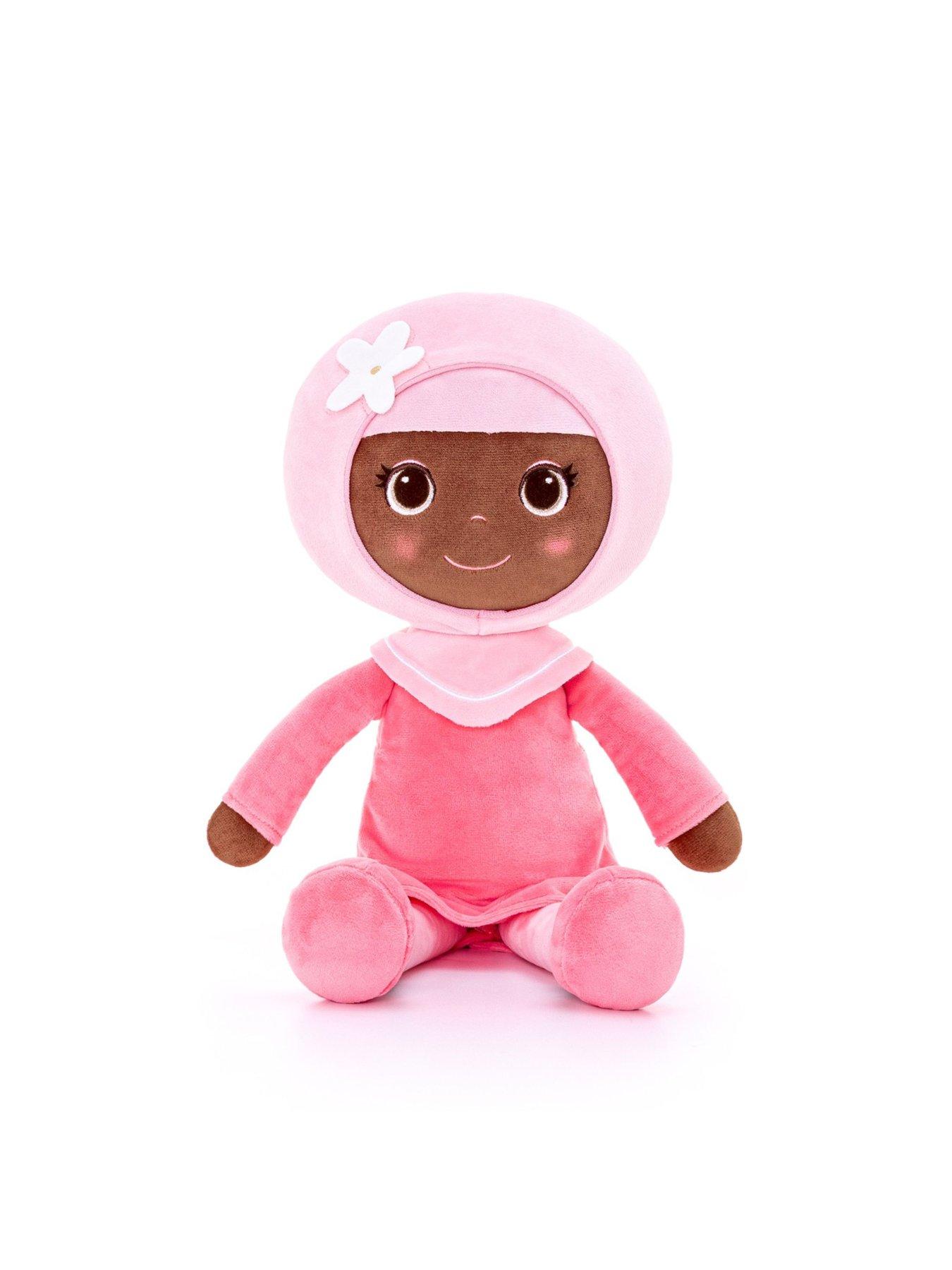Image 3 of 4 of Bibinee Dolls Bibinee Doll - Amirah Doll Pretty In Pink - Soft Plush Black Doll