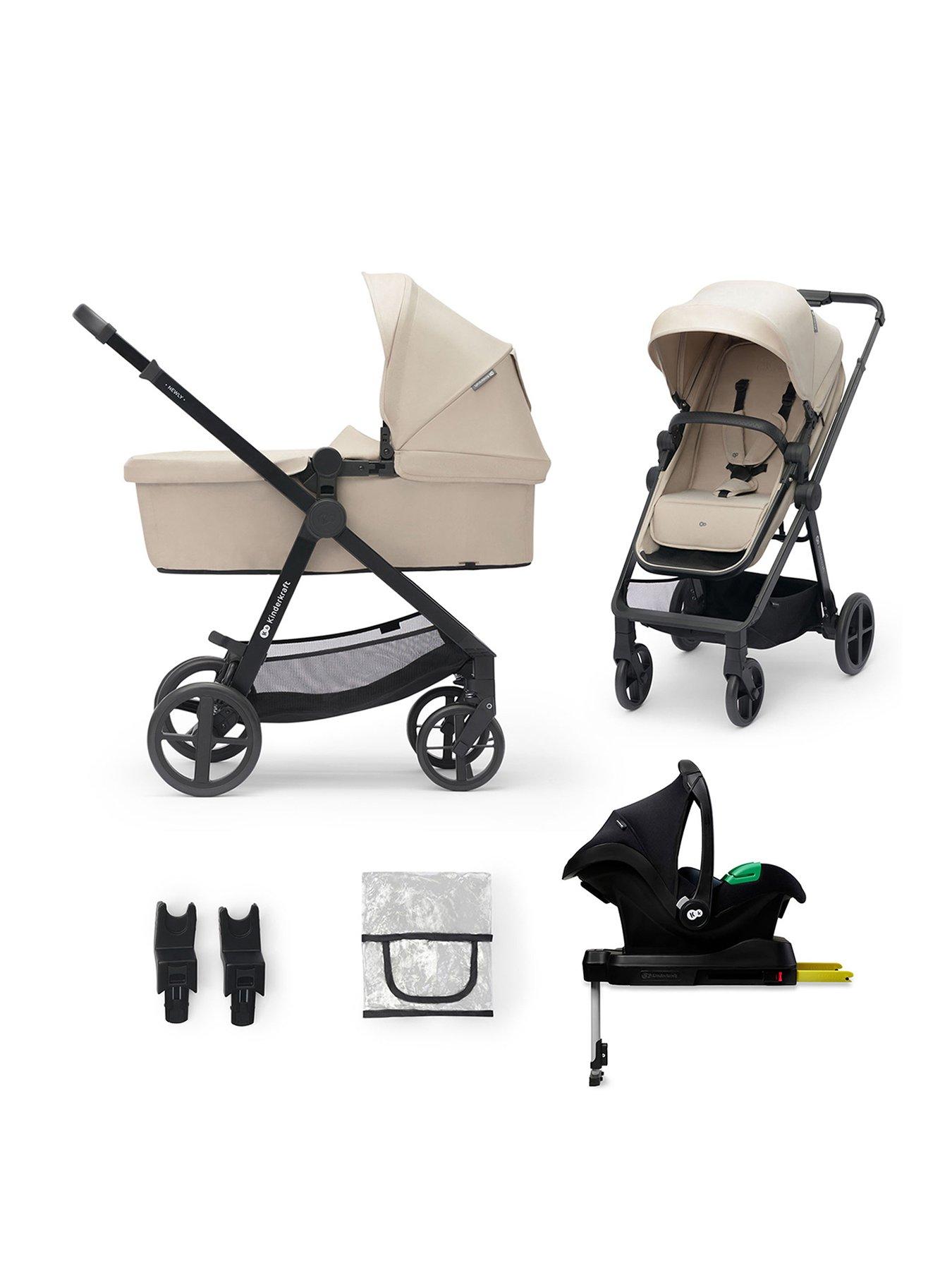 kinderkraft-4-in-1-newlynbsptravel-systemnbspwith-mink-pro-i-size-car-seat-and-an-isofix-base-beige