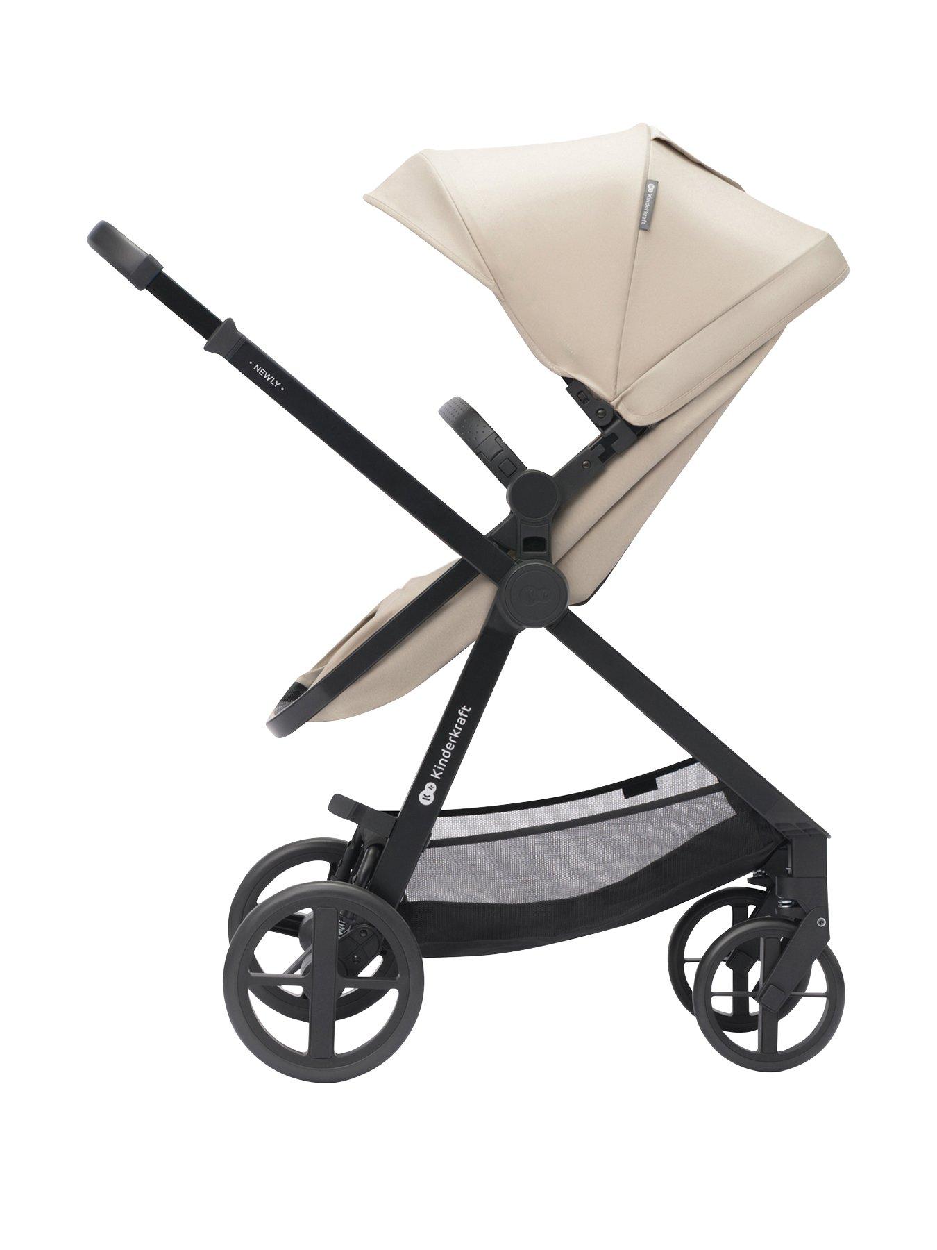  image of kinderkraft-4-in-1-newlynbsptravel-systemnbspwith-mink-pro-i-size-car-seat-and-an-isofix-base-beige