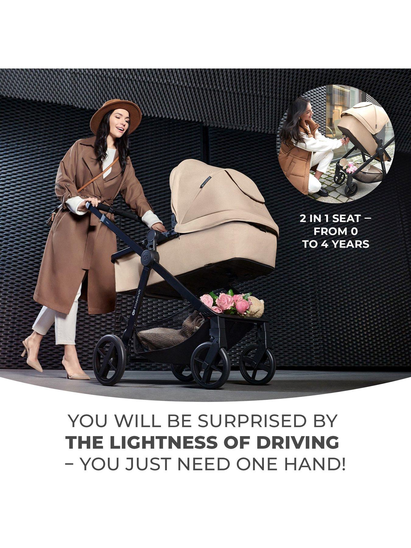  image of kinderkraft-4-in-1-newlynbsptravel-systemnbspwith-mink-pro-i-size-car-seat-and-an-isofix-base-beige
