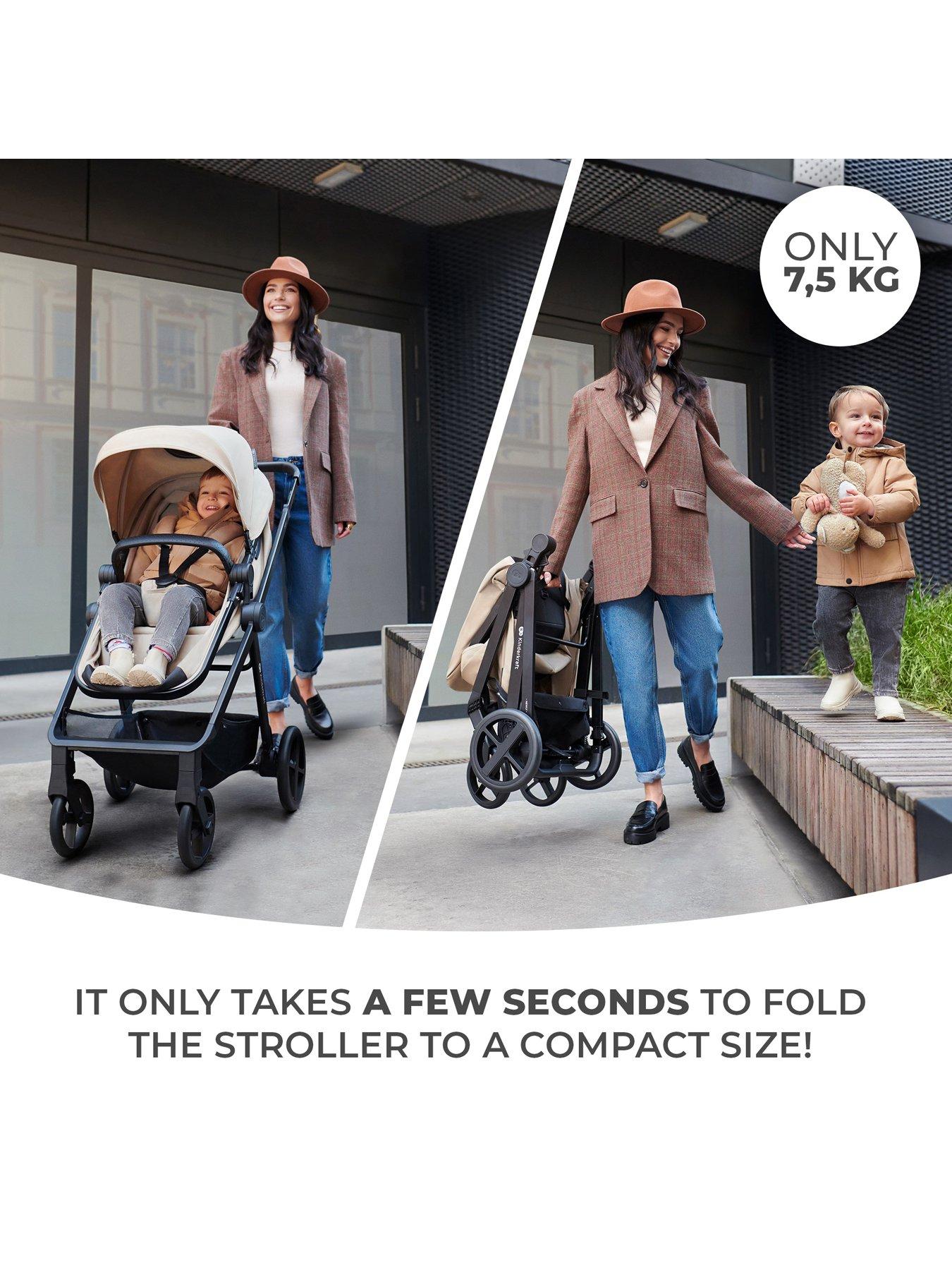  image of kinderkraft-4-in-1-newlynbsptravel-systemnbspwith-mink-pro-i-size-car-seat-and-an-isofix-base-beige
