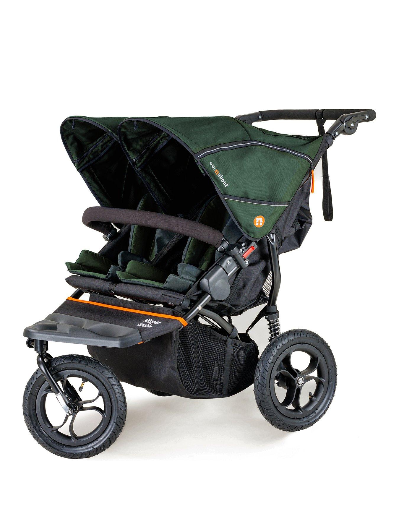 Image 1 of 8 of Out n About Nipper Double V5 Pushchair - Sycamore Green