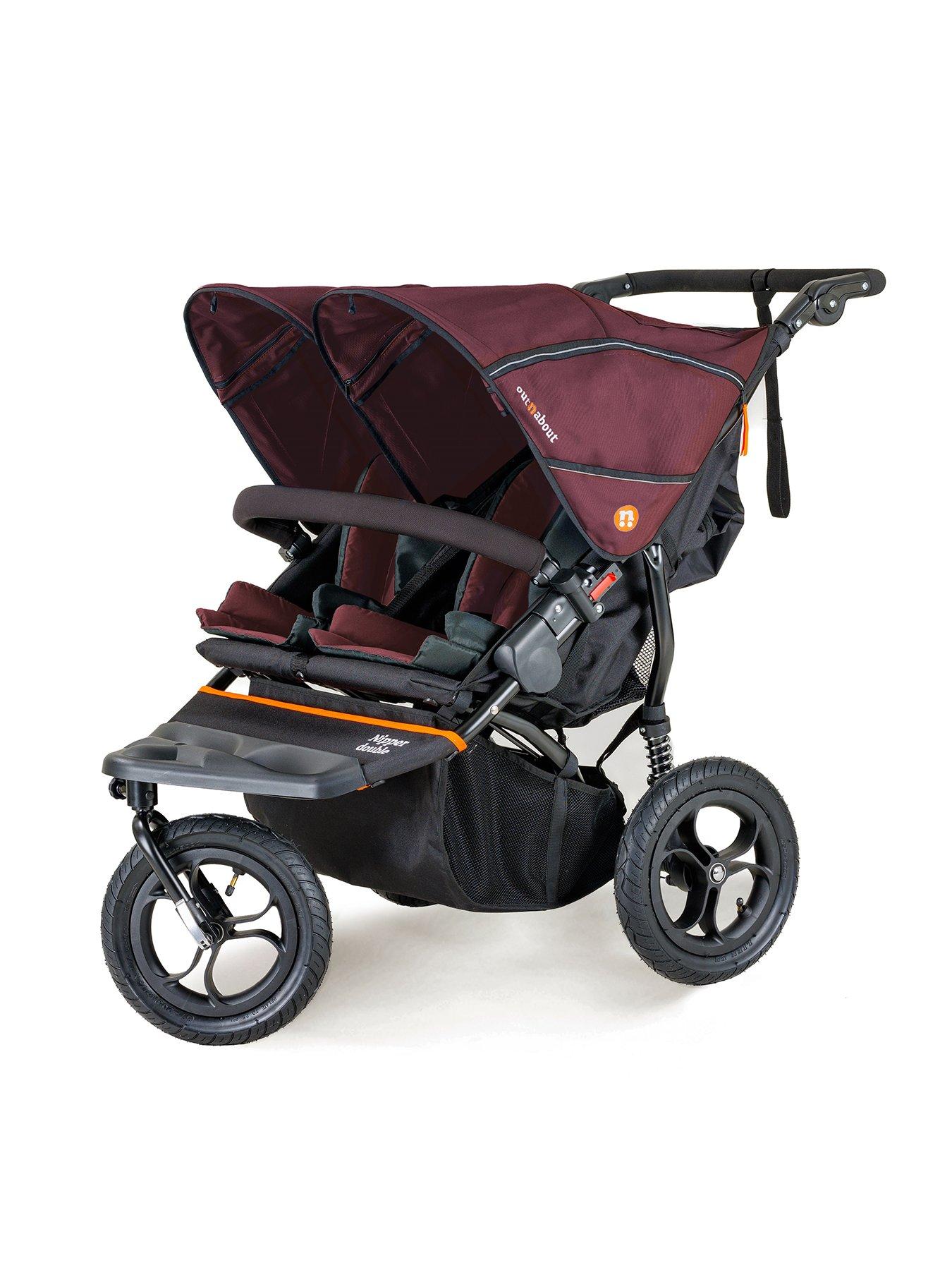 undefined Nipper Double V5 Pushchair - Bramble Berry Red