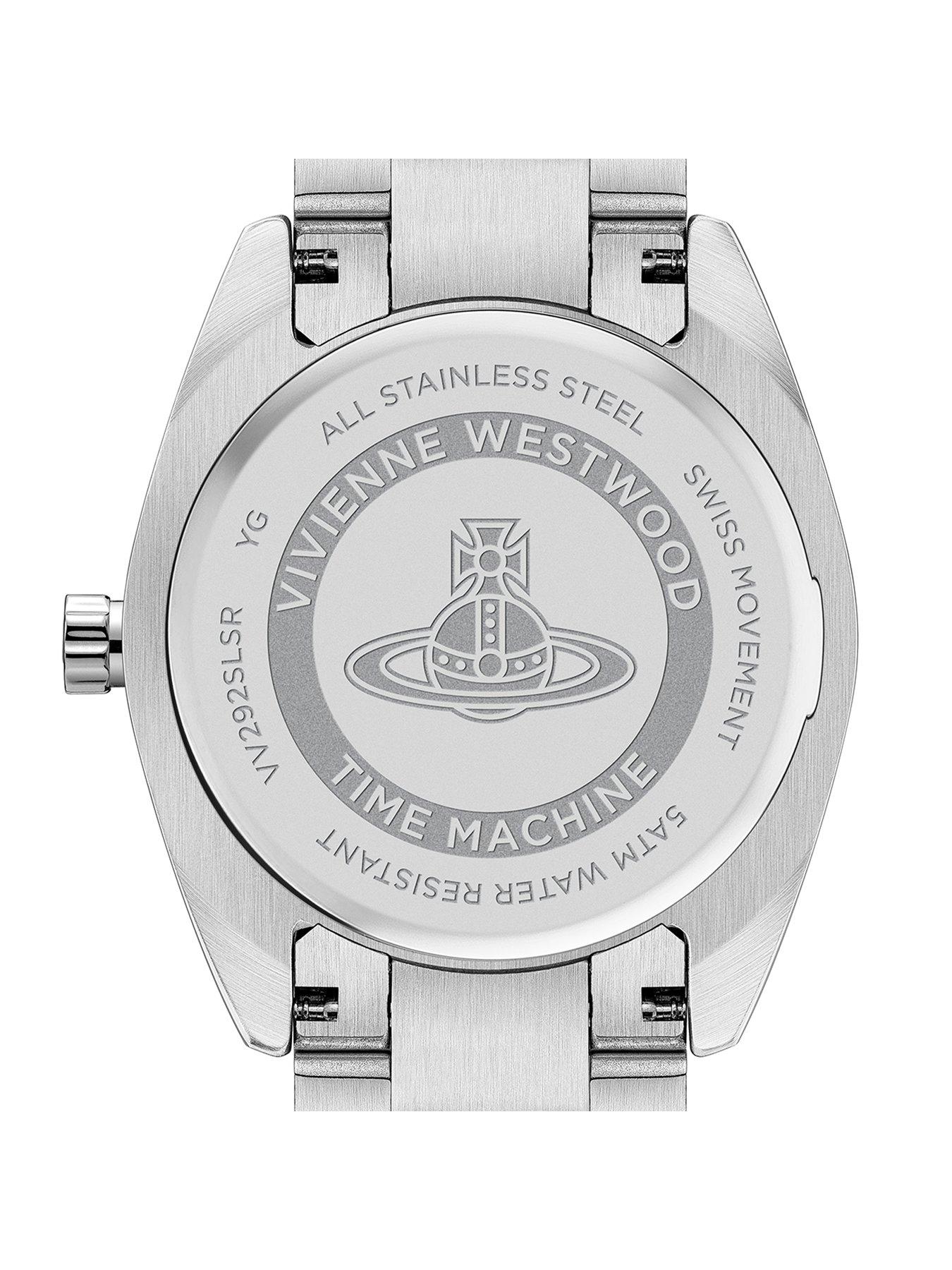  image of vivienne-westwood-fenchurch-ladies-quartz-watch-with-silver-dial-and-2-tone-bracelet