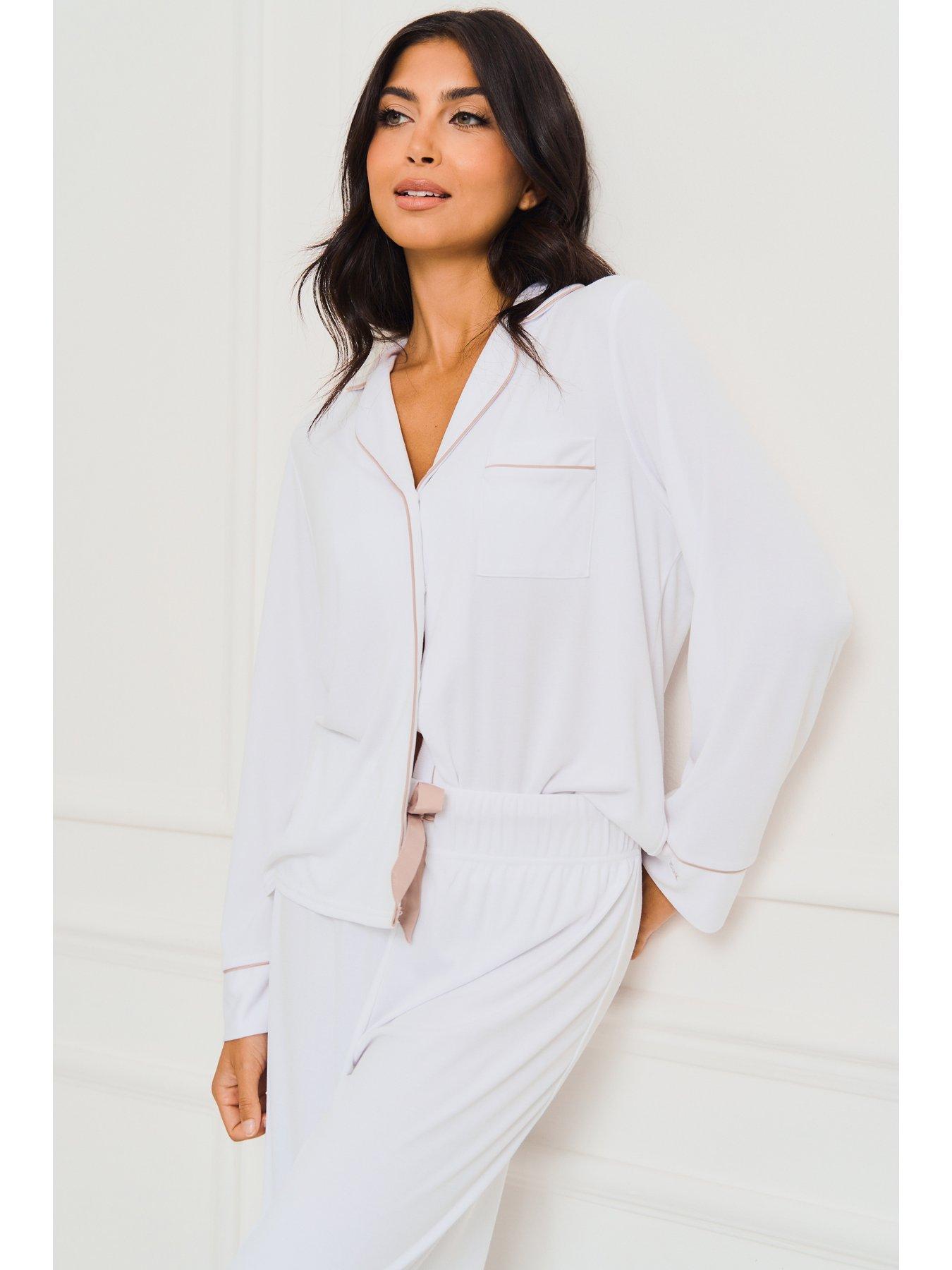  image of jim-jam-the-label-traditional-pyjama-set-white
