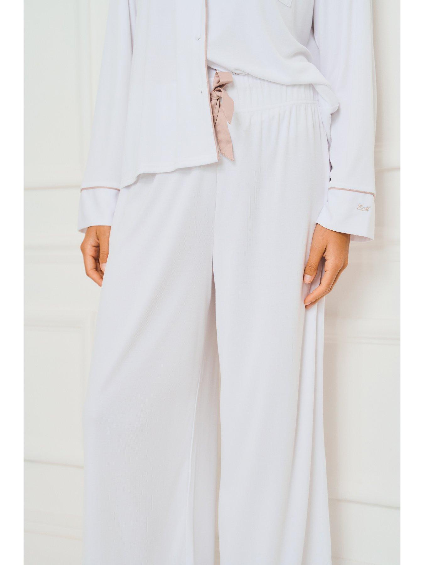 image of jim-jam-the-label-traditional-pyjama-set-white