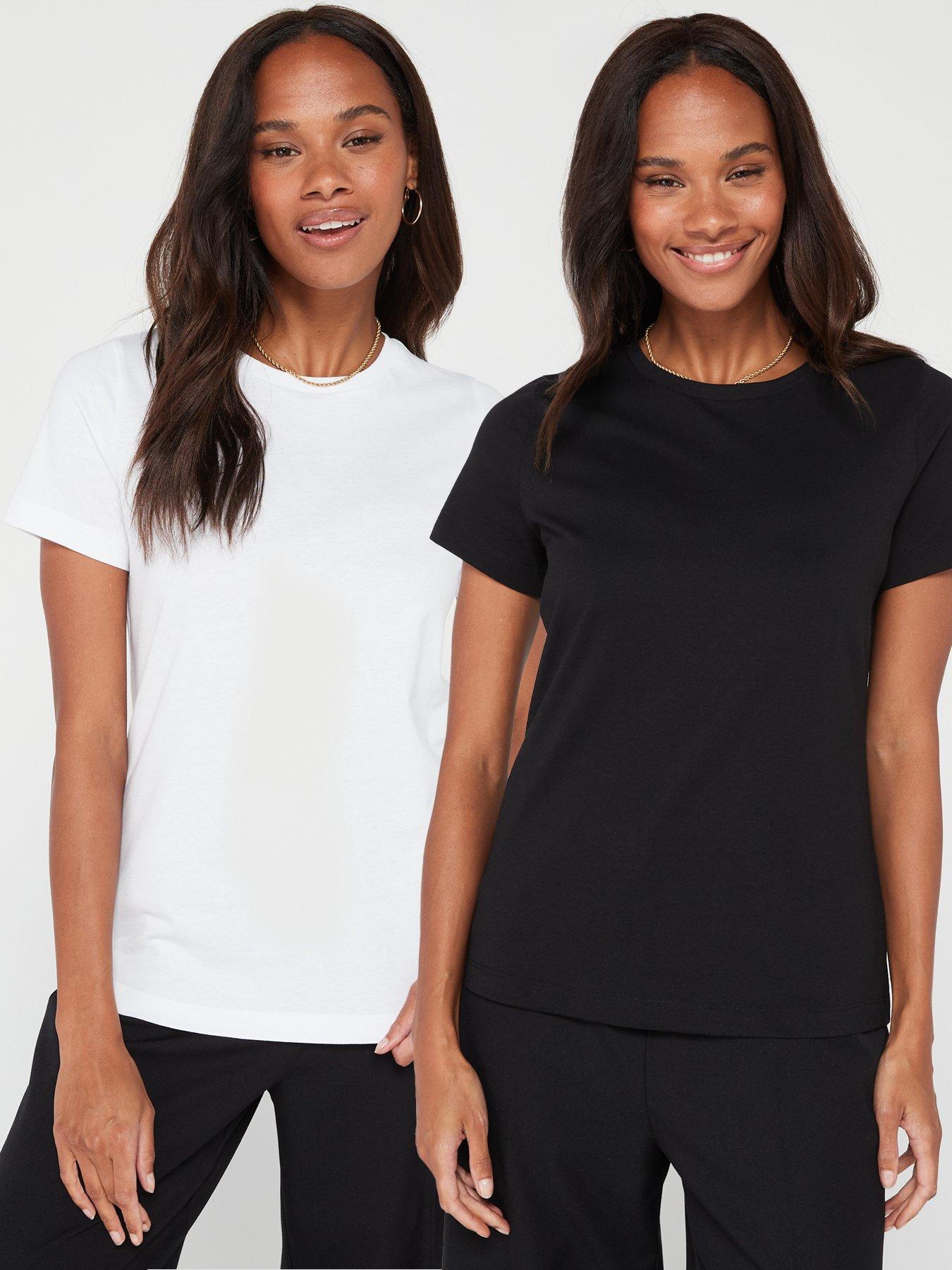 undefined 2 Pack Essential Crew Neck T-Shirt - Multi - Assorted