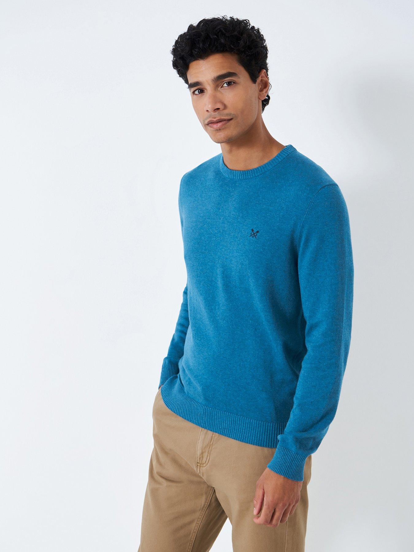 Organic Cotton Crew Jumper Bright Blue