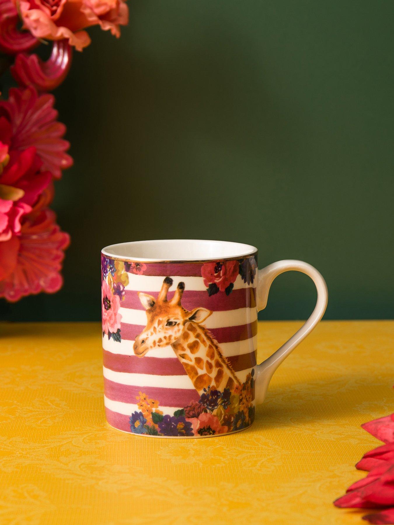 Mikasa Wild at Heart Giraffe Print Porcelain Mug