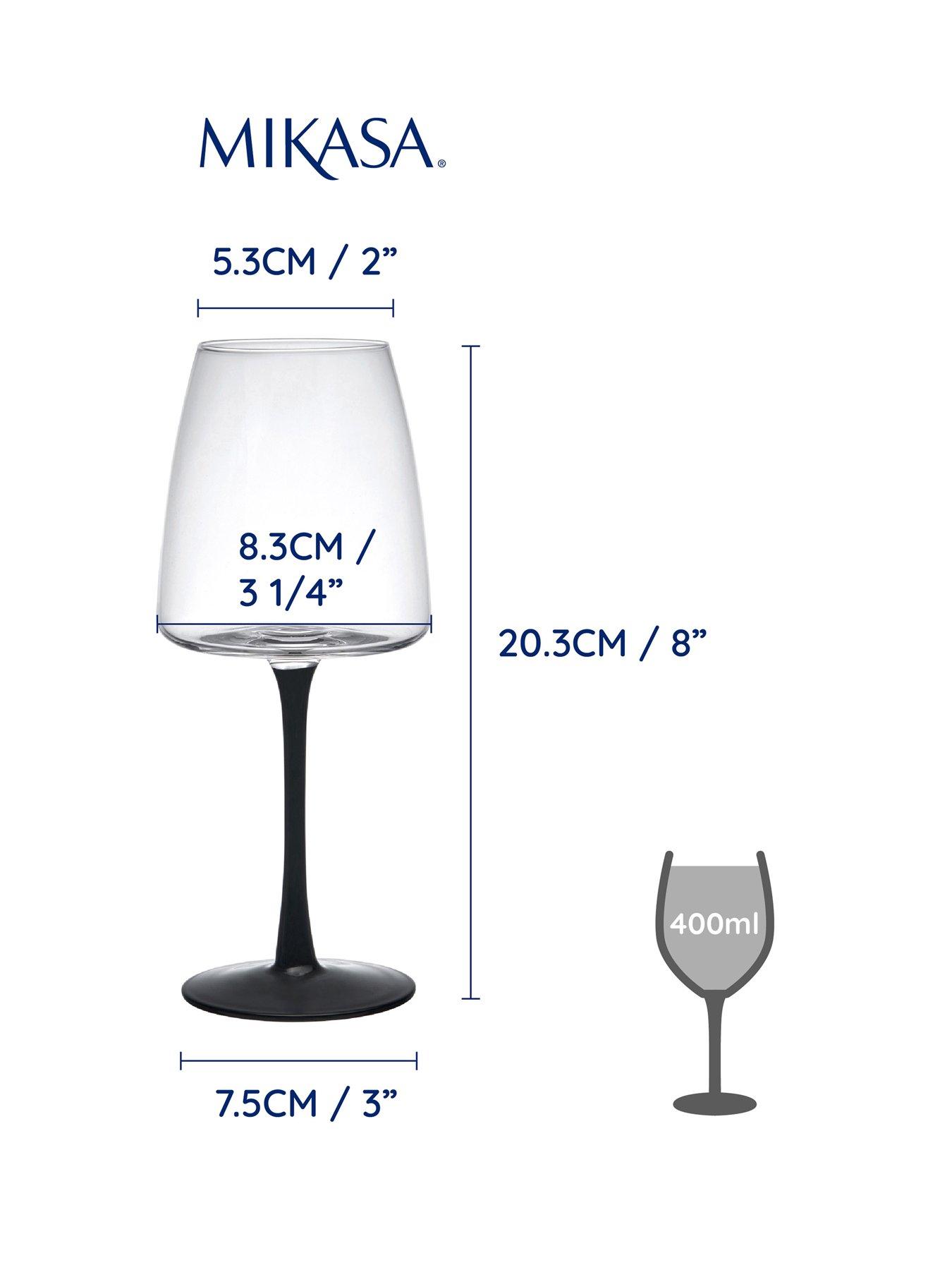 Image 5 of 6 of Mikasa Palermo Set of 4 Crystal White Wine Glasses
