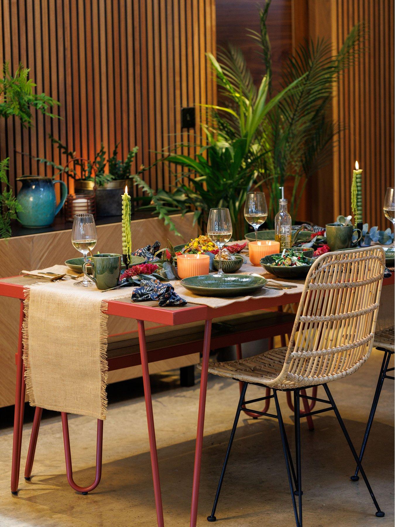  image of mikasa-mk-jute-frayed-table-runner