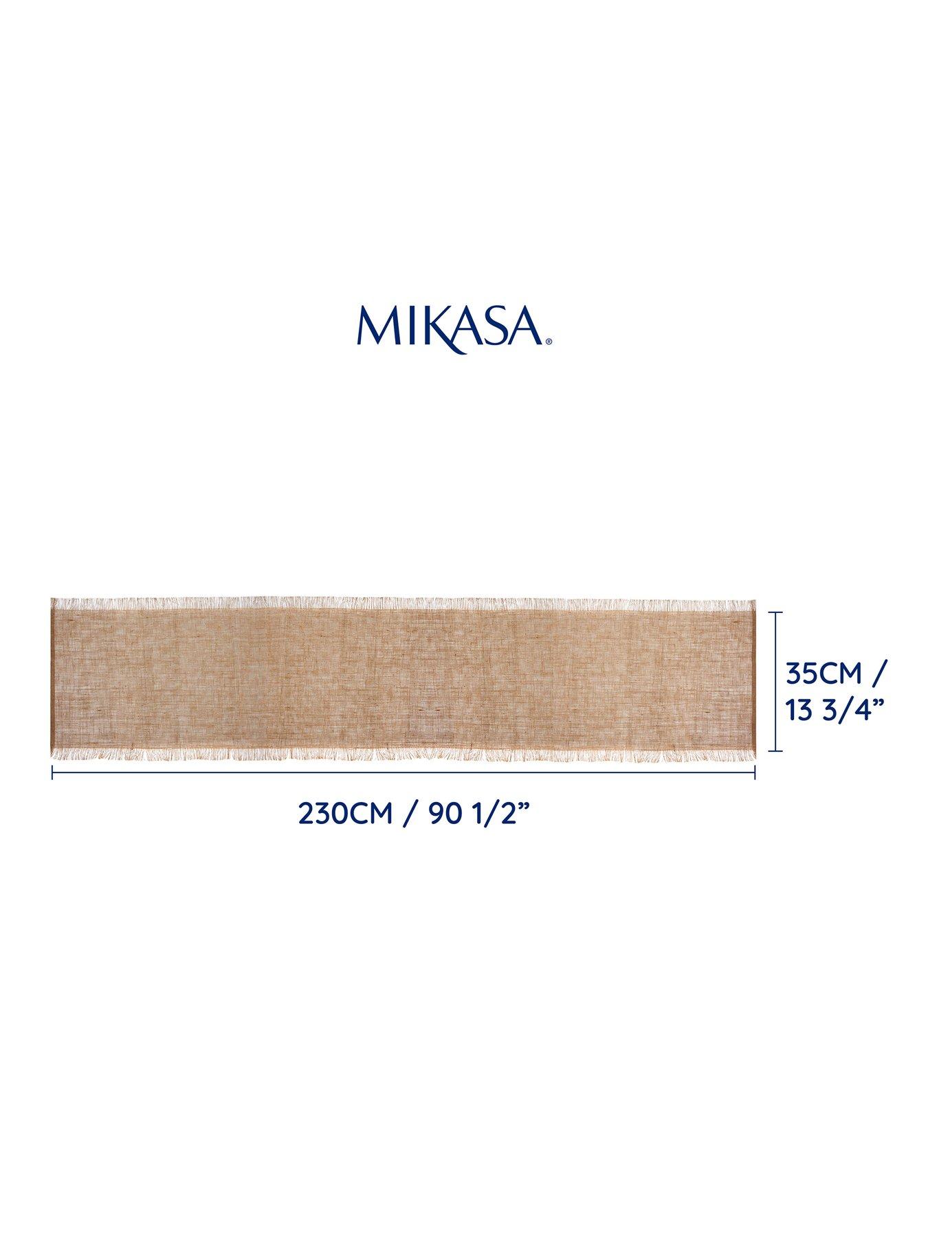  image of mikasa-mk-jute-frayed-table-runner