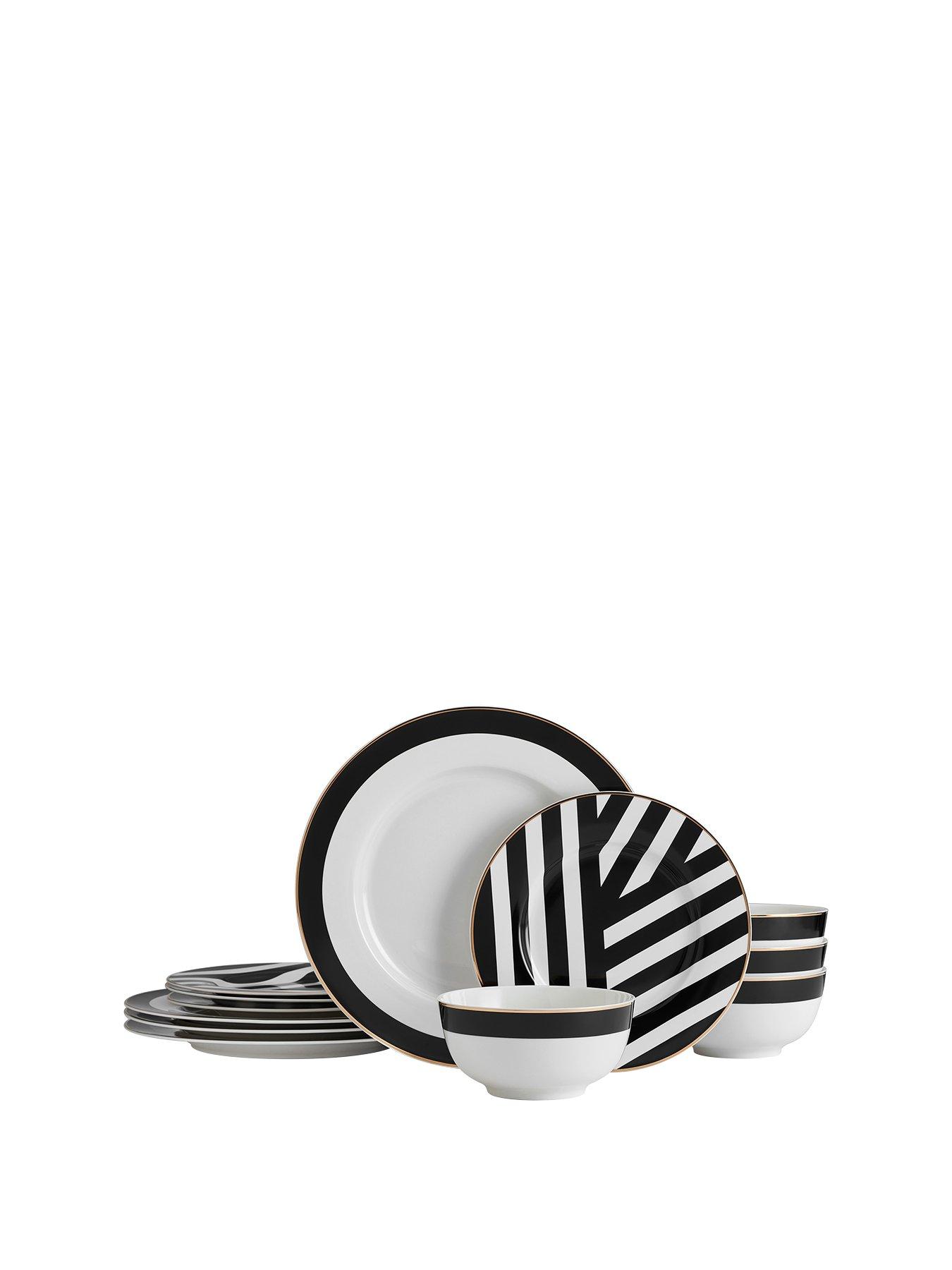  image of mikasa-luxe-deco-12pc-china-dinner-set