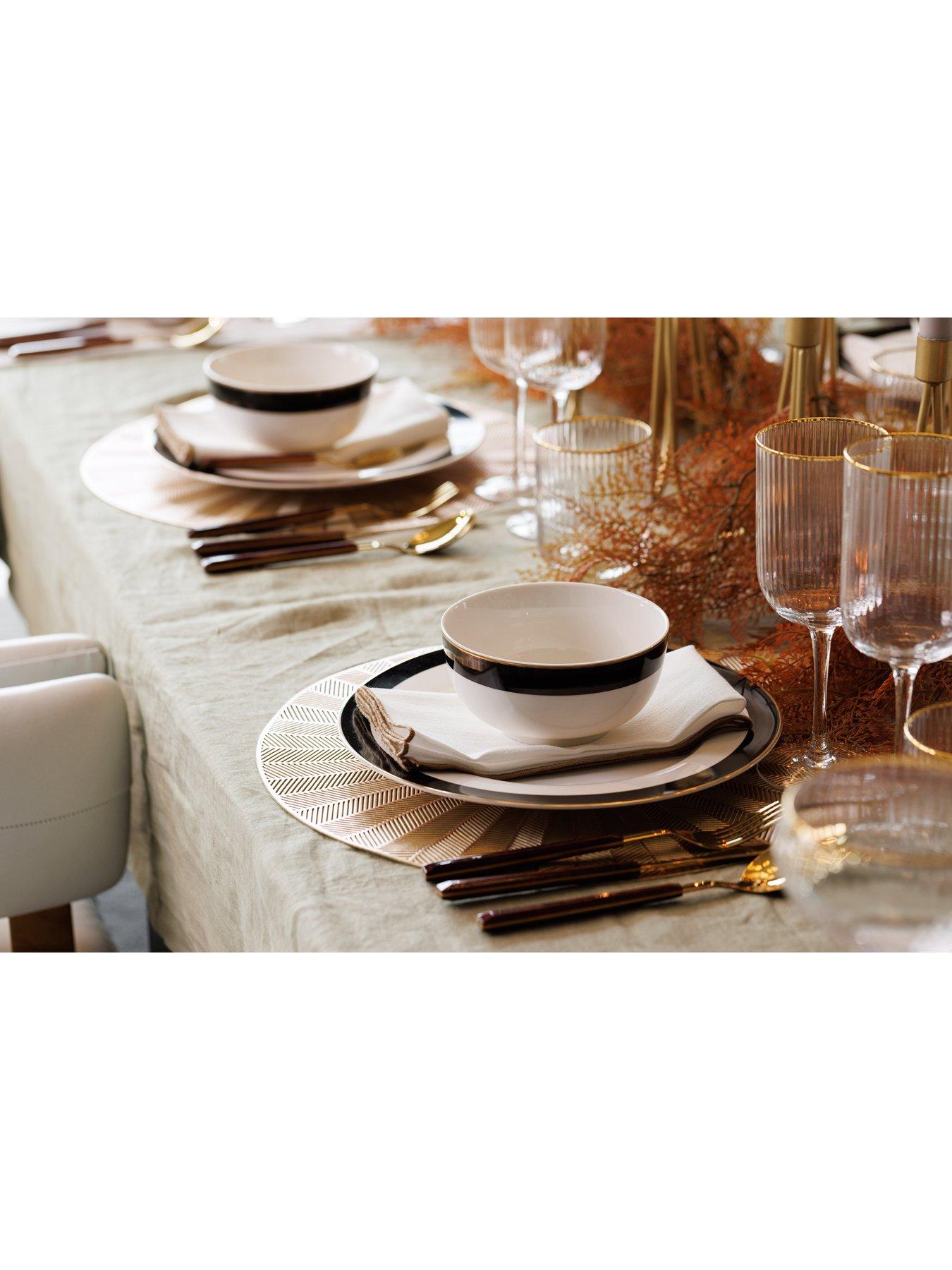  image of mikasa-luxe-deco-12pc-china-dinner-set