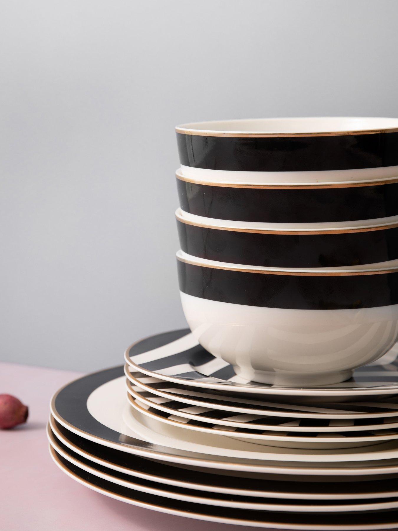  image of mikasa-luxe-deco-12pc-china-dinner-set
