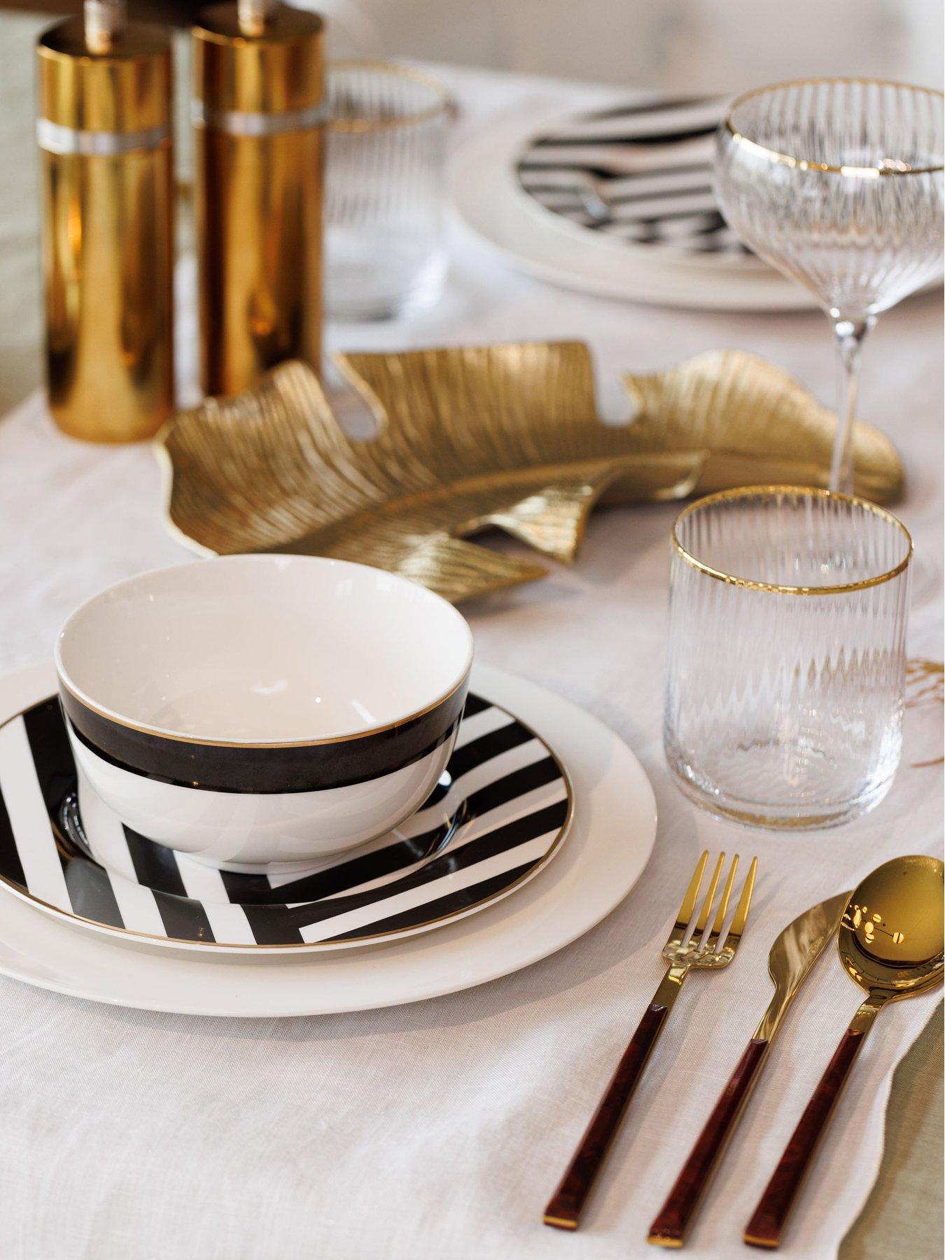  image of mikasa-luxe-deco-12pc-china-dinner-set
