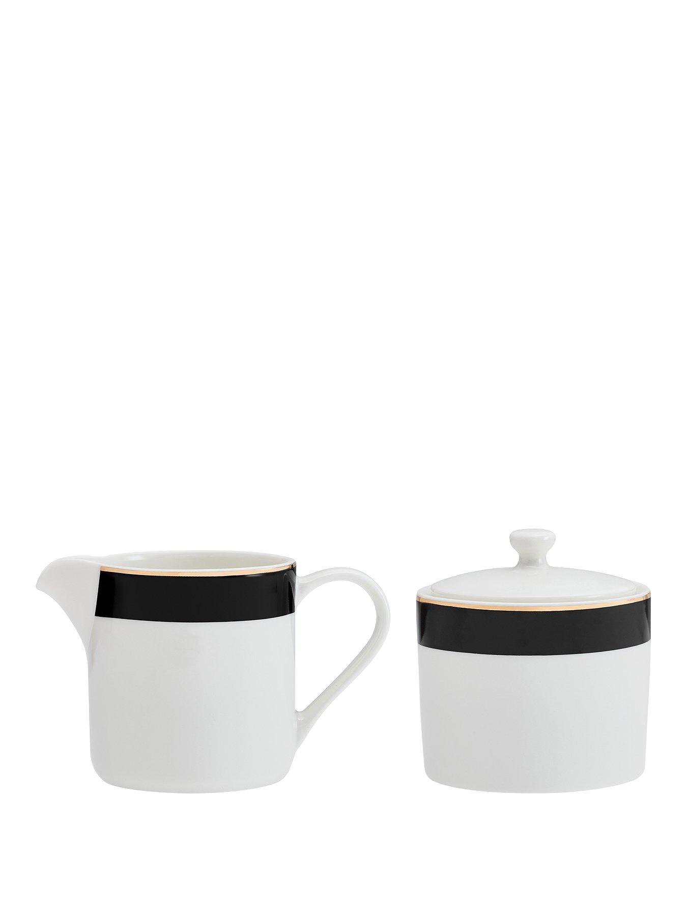  image of mikasa-luxe-deco-sugar-pot-and-creamer-set