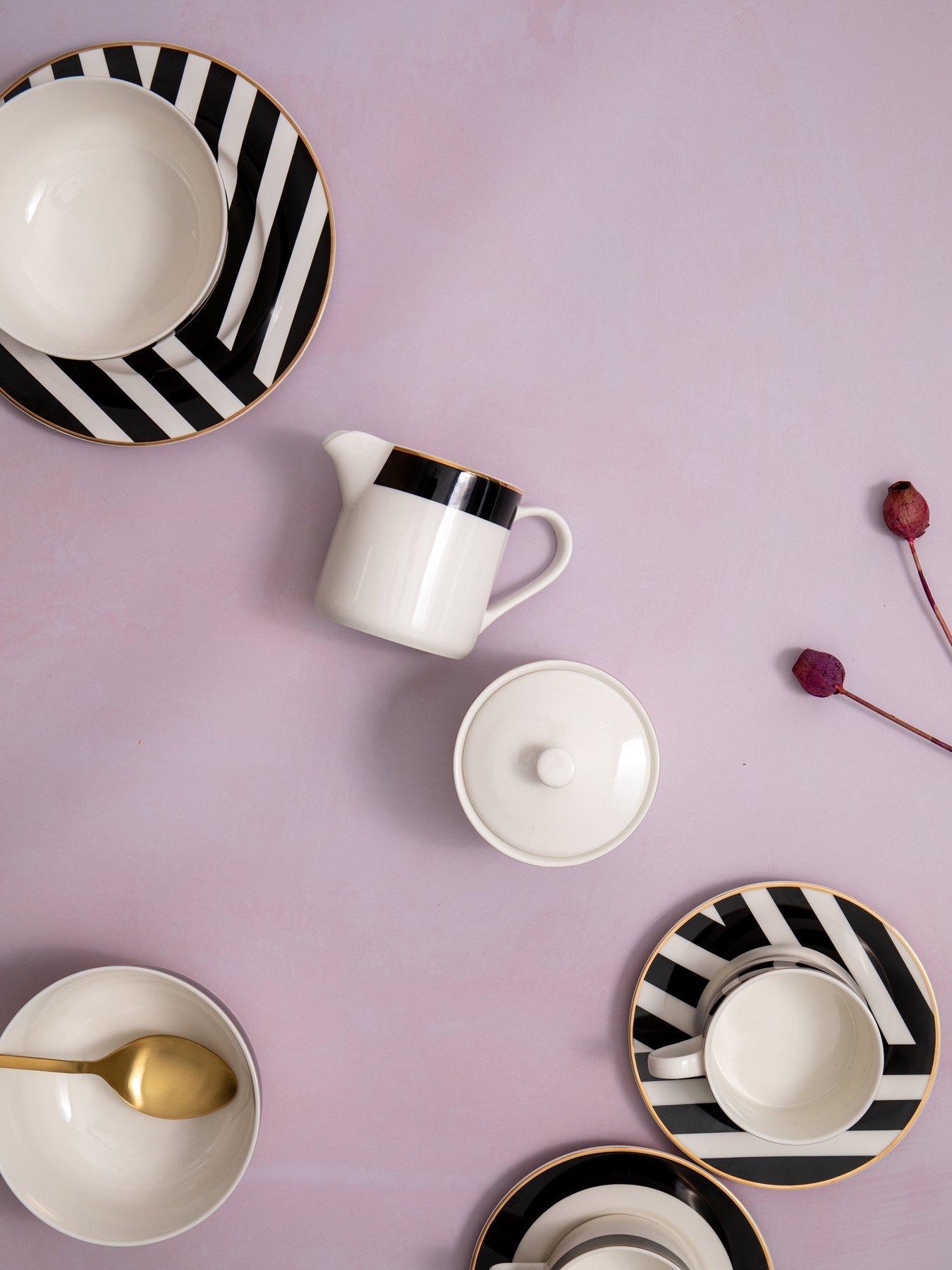  image of mikasa-luxe-deco-sugar-pot-and-creamer-set