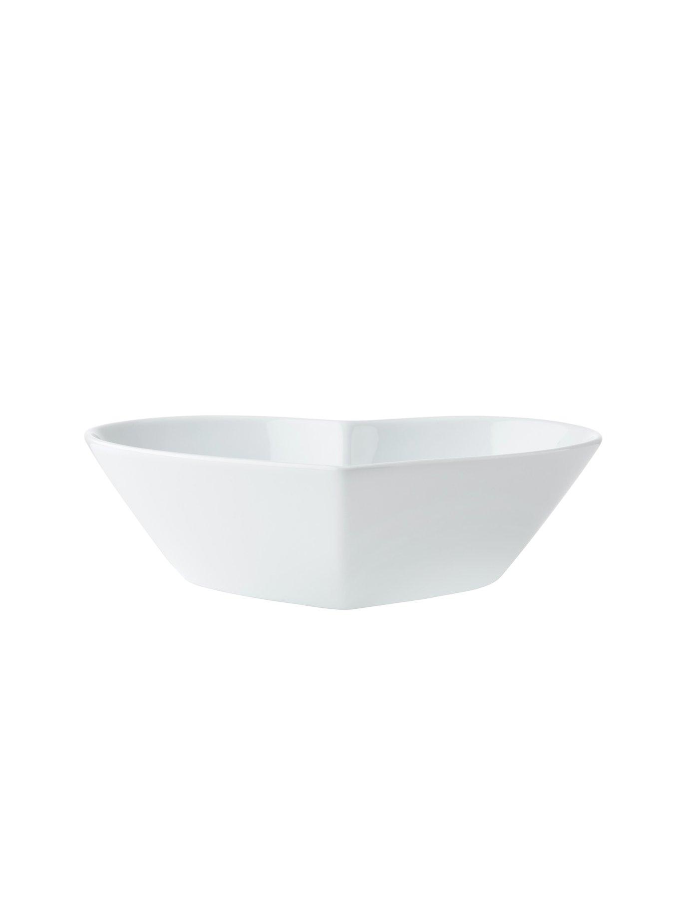 Image 7 of 7 of Mikasa Chalk Porcelain Large Heart-Shaped Serving Bowl