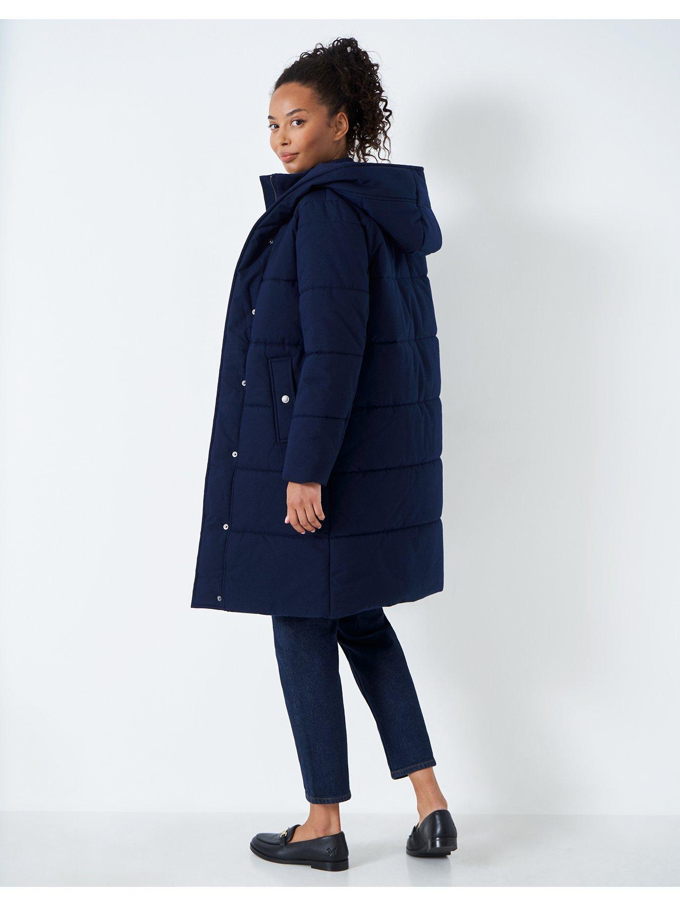 Crew Clothing Heavy Padded Coat - Navy