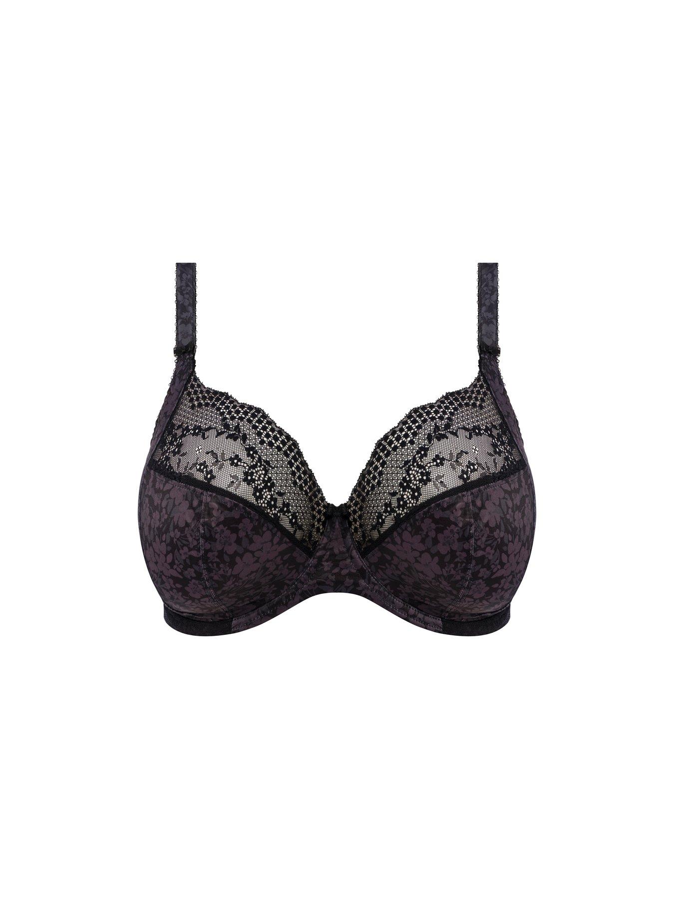  image of elomi-lucie-underwired-plunge-bra-black