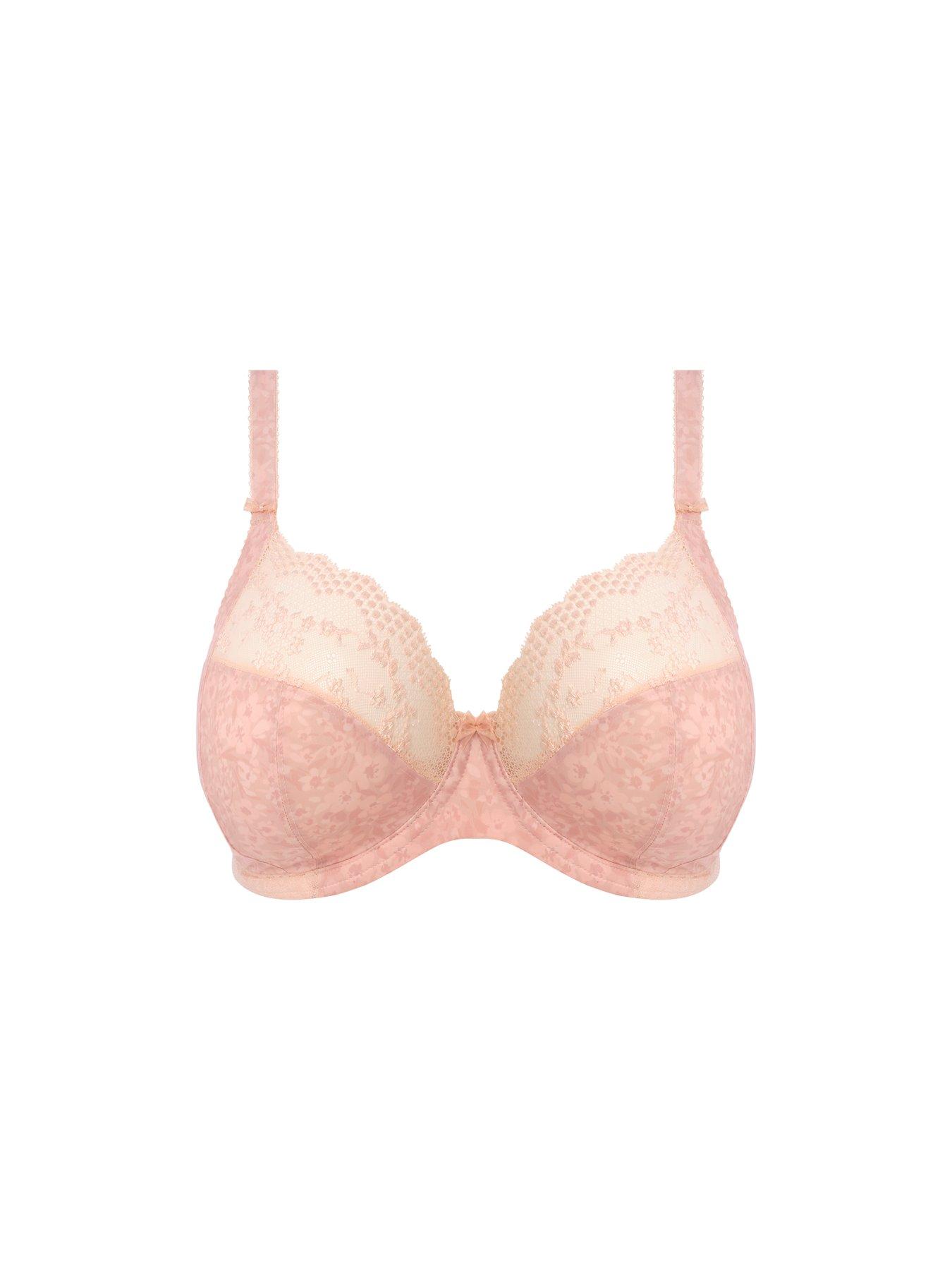  image of elomi-lucie-underwired-plunge-bra-pink