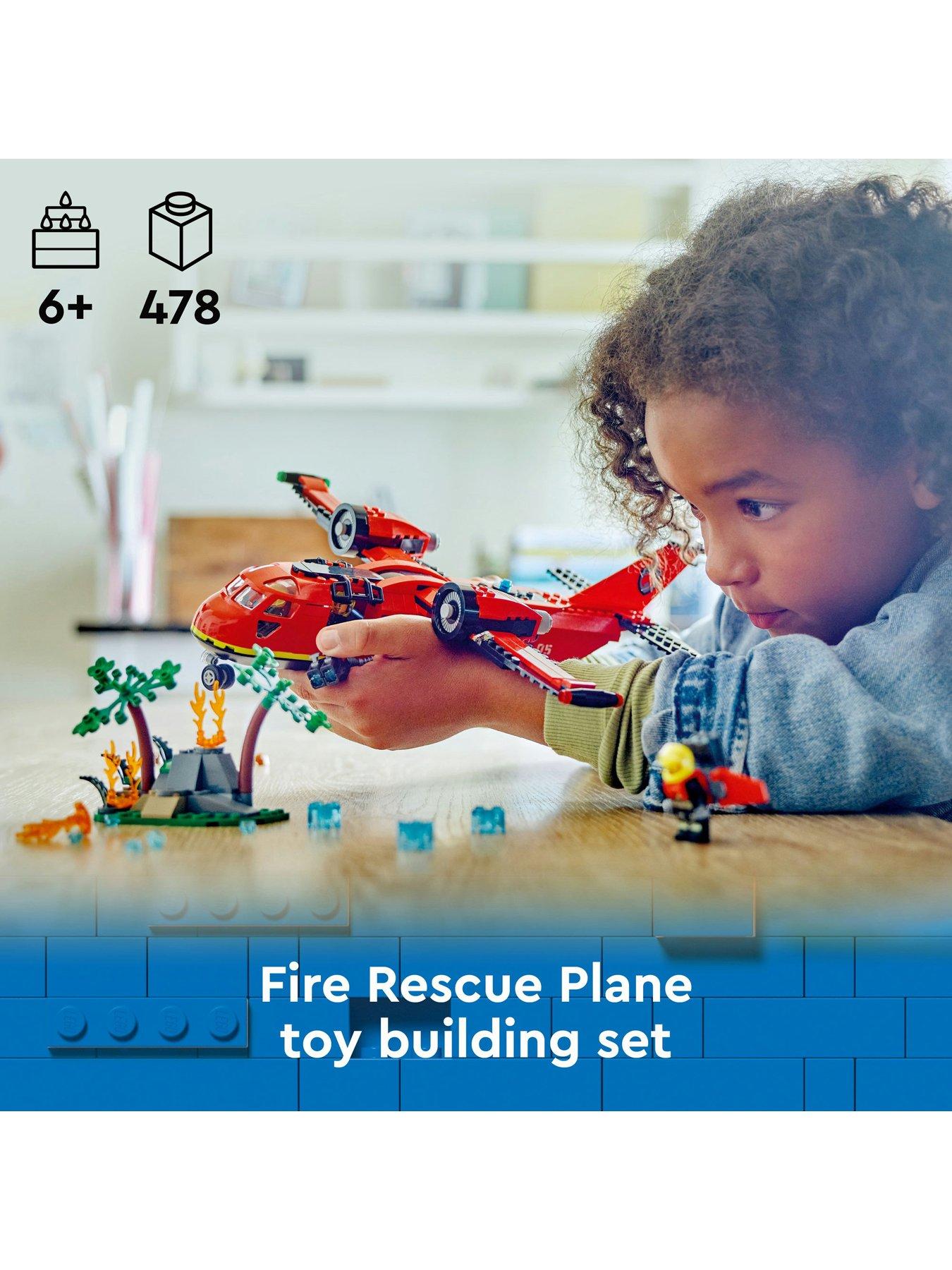 Image 2 of 7 of LEGO City Fire Rescue Plane Building Toy Set 60413