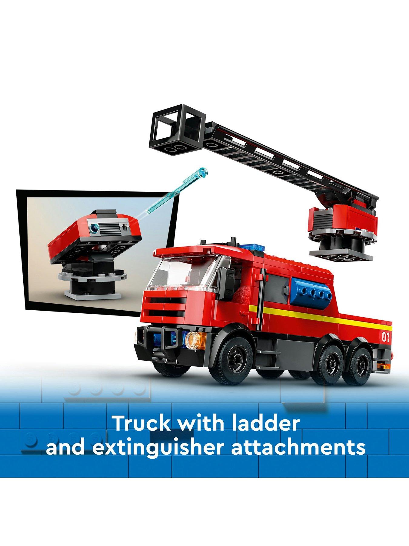  image of lego-city-fire-station-with-fire-engine-playset-60414