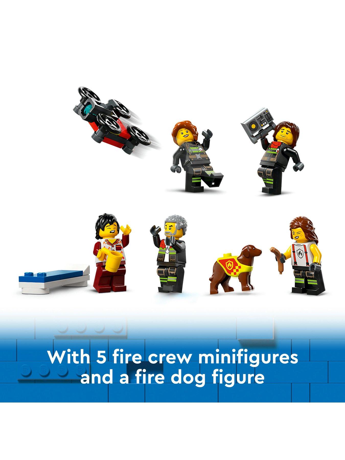  image of lego-city-fire-station-with-fire-engine-playset-60414