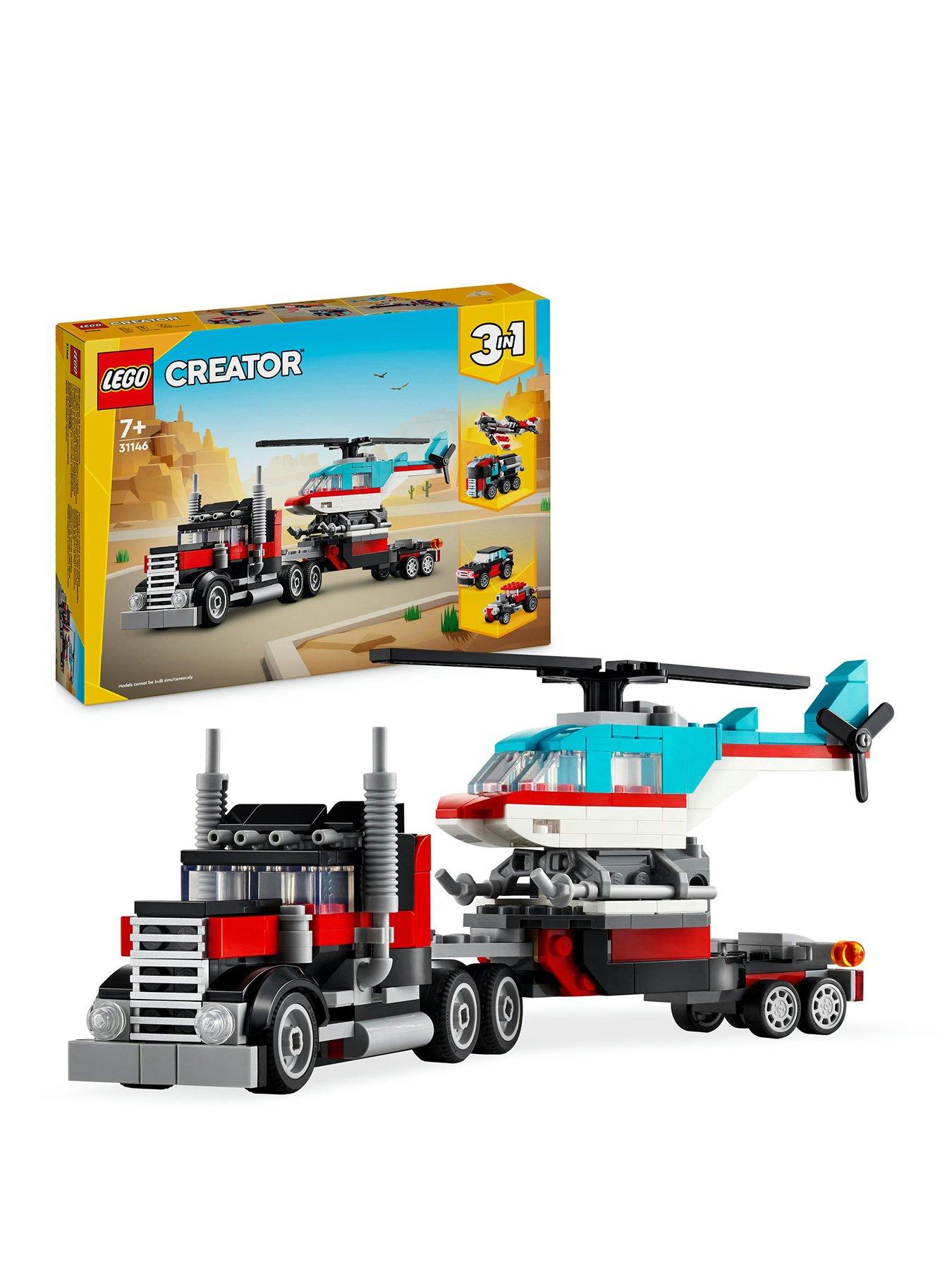 Image 1 of 7 of LEGO Creator 3in1 Flatbed Truck with Helicopter 31146