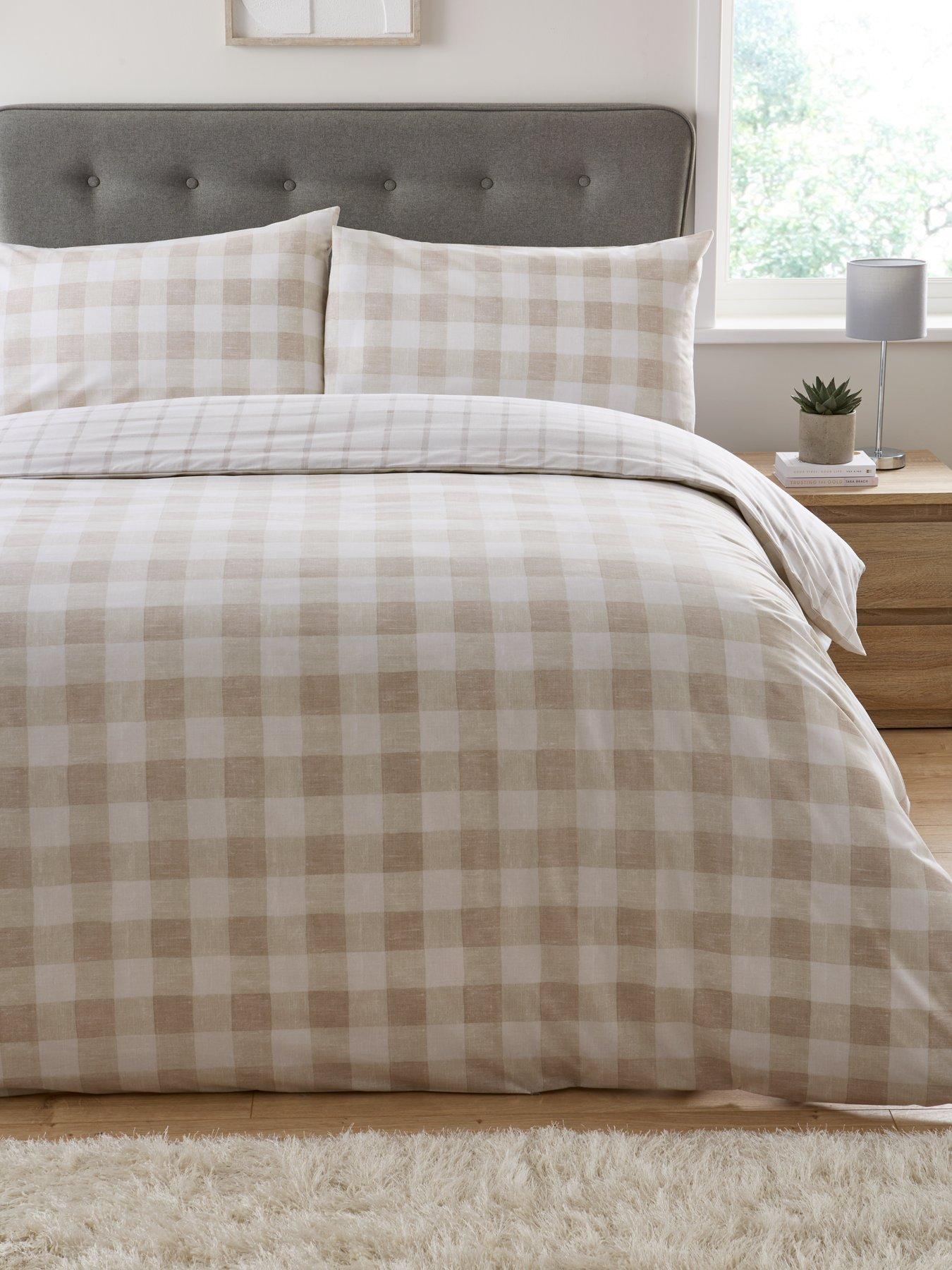  image of everyday-modern-farmhouse-gingham-check-duvet-cover-set