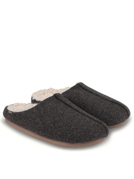 totes-icon-felted-warm-lining-mule-slippers-grey