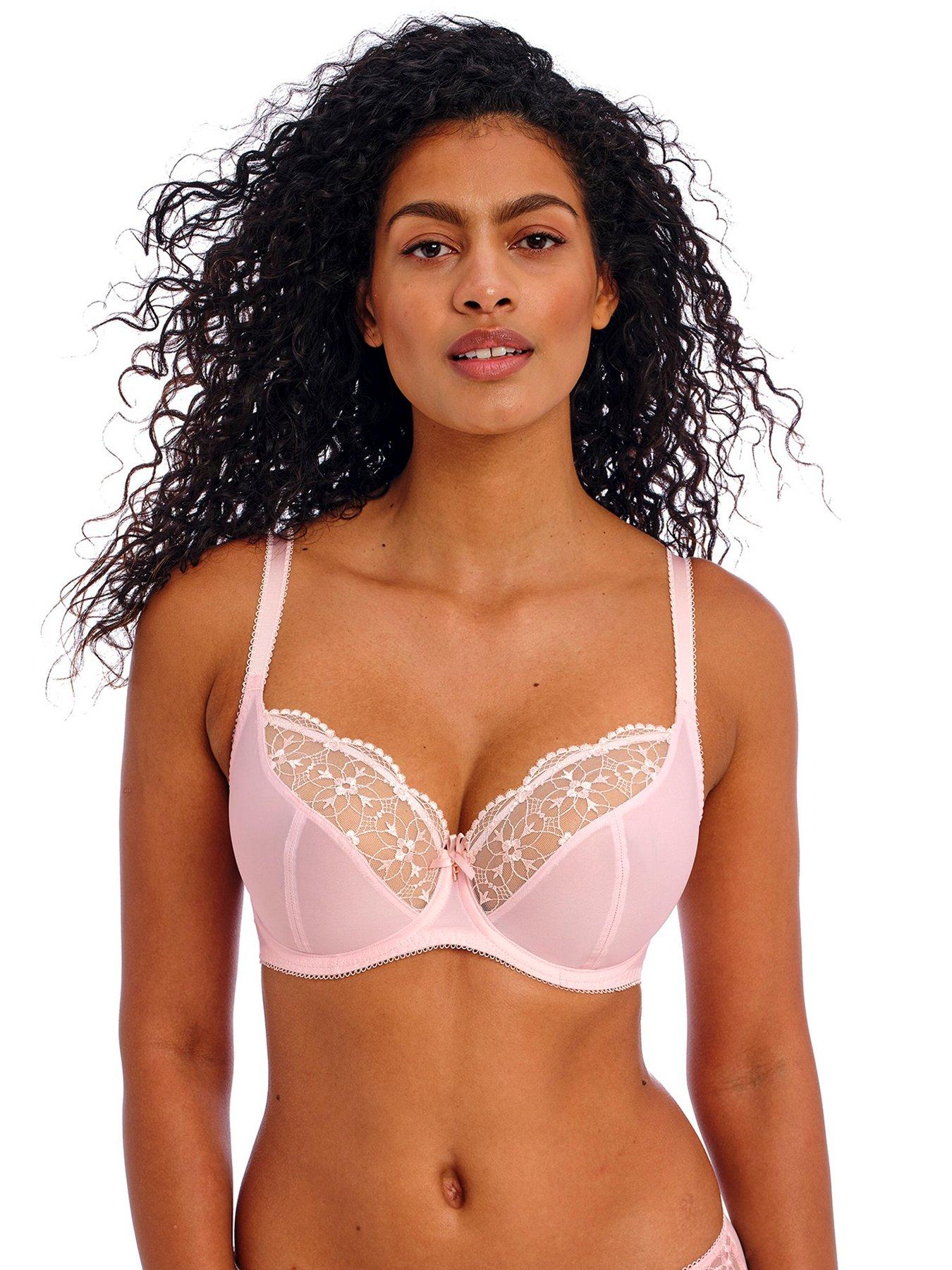  image of freya-hallie-underwired-plunge-bra-pink
