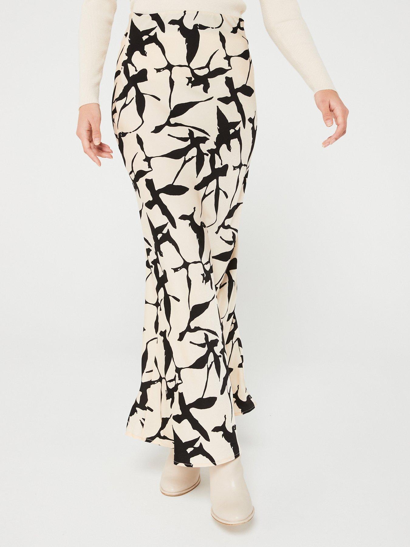 Maxi pencil hotsell skirt cream