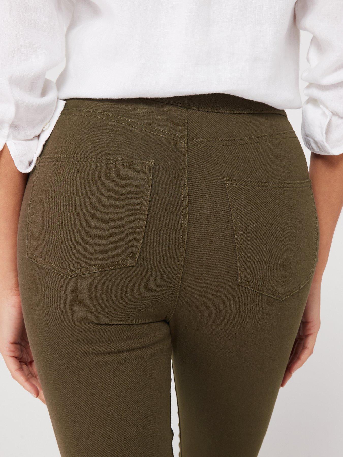 Image 4 of 6 of Everyday High Waist Crop Jeggings - Khaki
