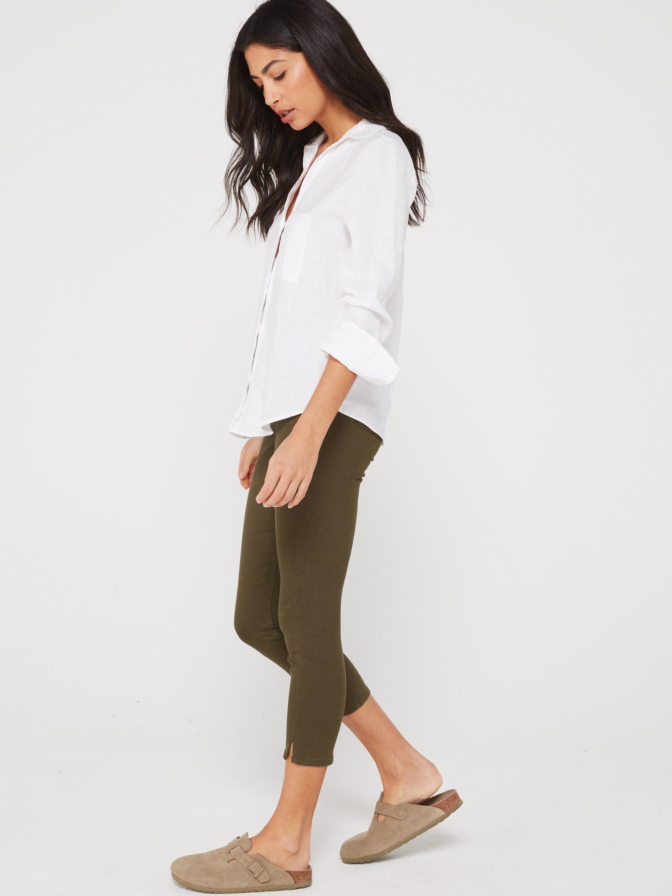 Image 5 of 6 of Everyday High Waist Crop Jeggings - Khaki